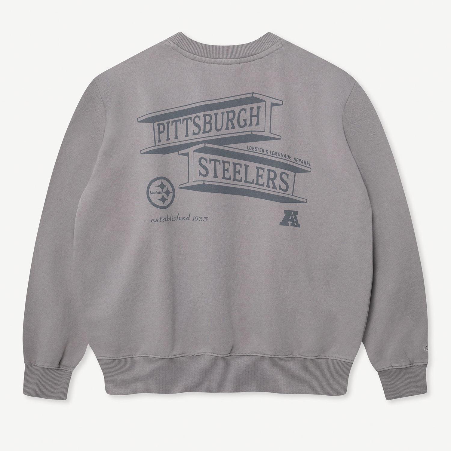 Pittsburgh Steelers L&L '96 Classics NFL Crew Sweater Grau