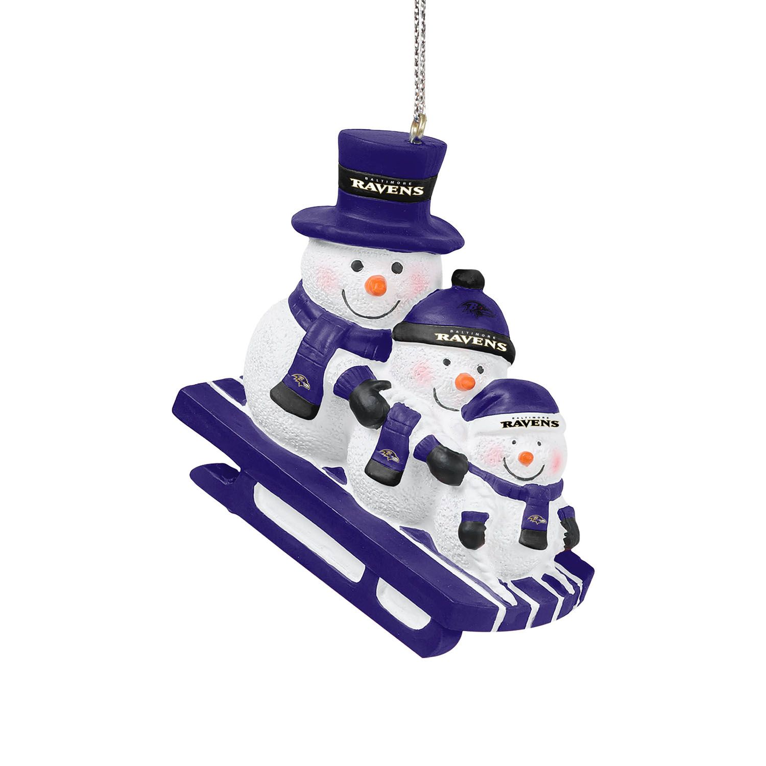 Baltimore Ravens NFL Sledding Snowmen Weihnachtsanhänger