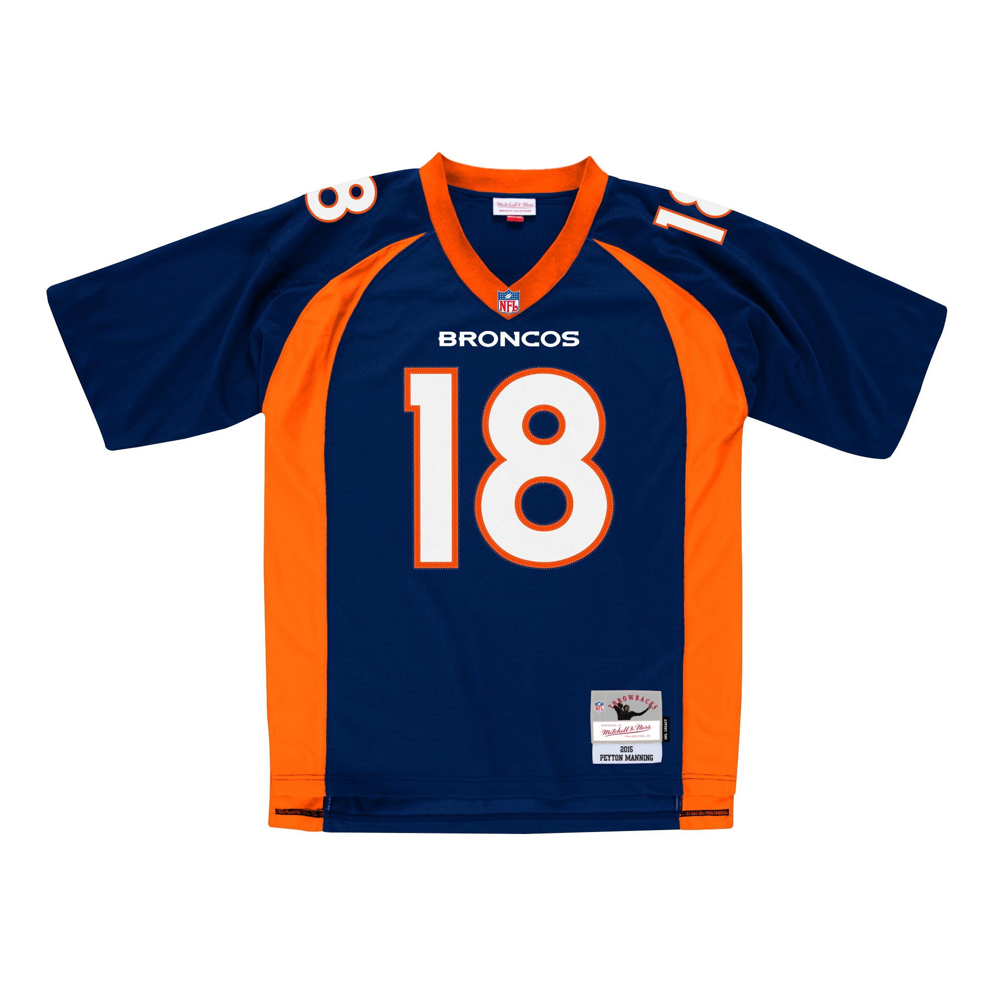 Peyton Manning #18 Denver Broncos Mitchell & Ness Throwback NFL Trikot Navy