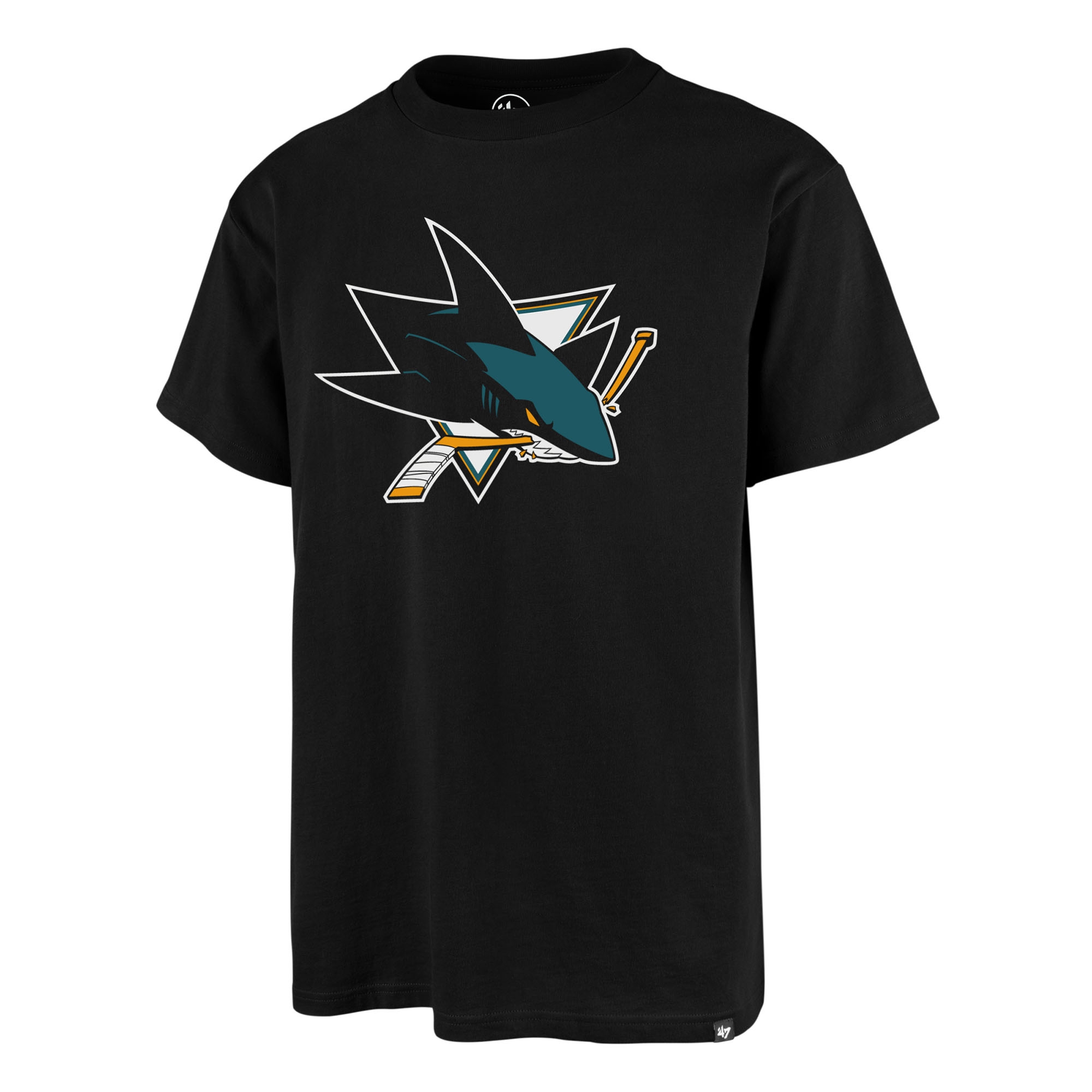 San Jose Sharks Team Logo '47 Echo NHL T-Shirt Black