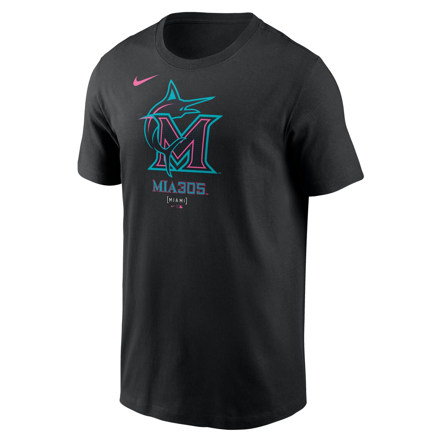 Miami Marlins City Connect Nike MLB T-Shirt Schwarz