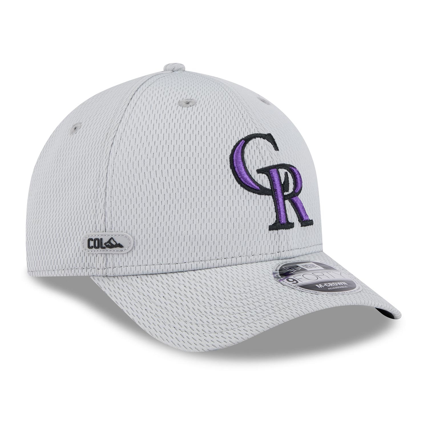 Colorado Rockies 2025 MLB Clubhouse 9FORTY M-Crown Snapback Cap Grau