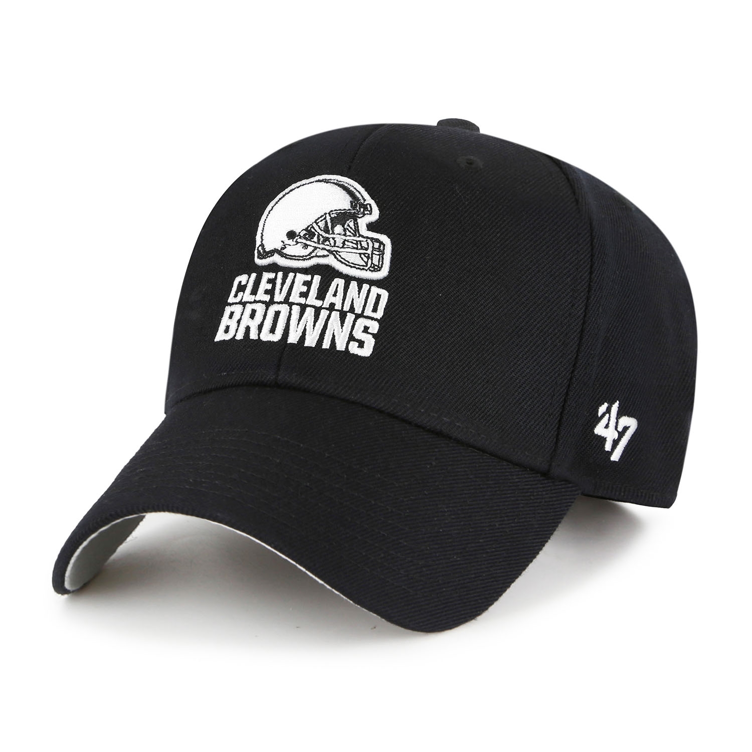 Cleveland Browns Black & White '47 MVP Adjustable NFL Cap Schwarz