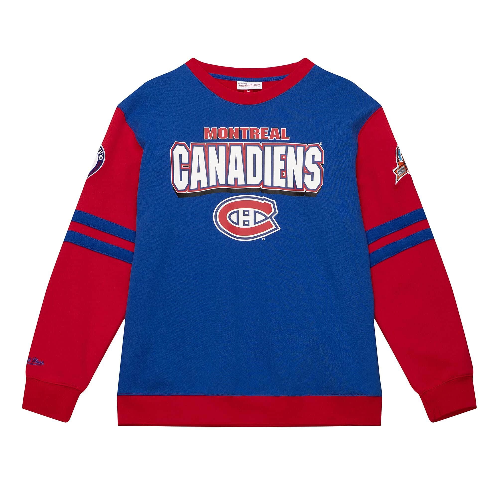 Montreal Canadiens All Over Mitchell & Ness NHL Crew Fleece Pullover