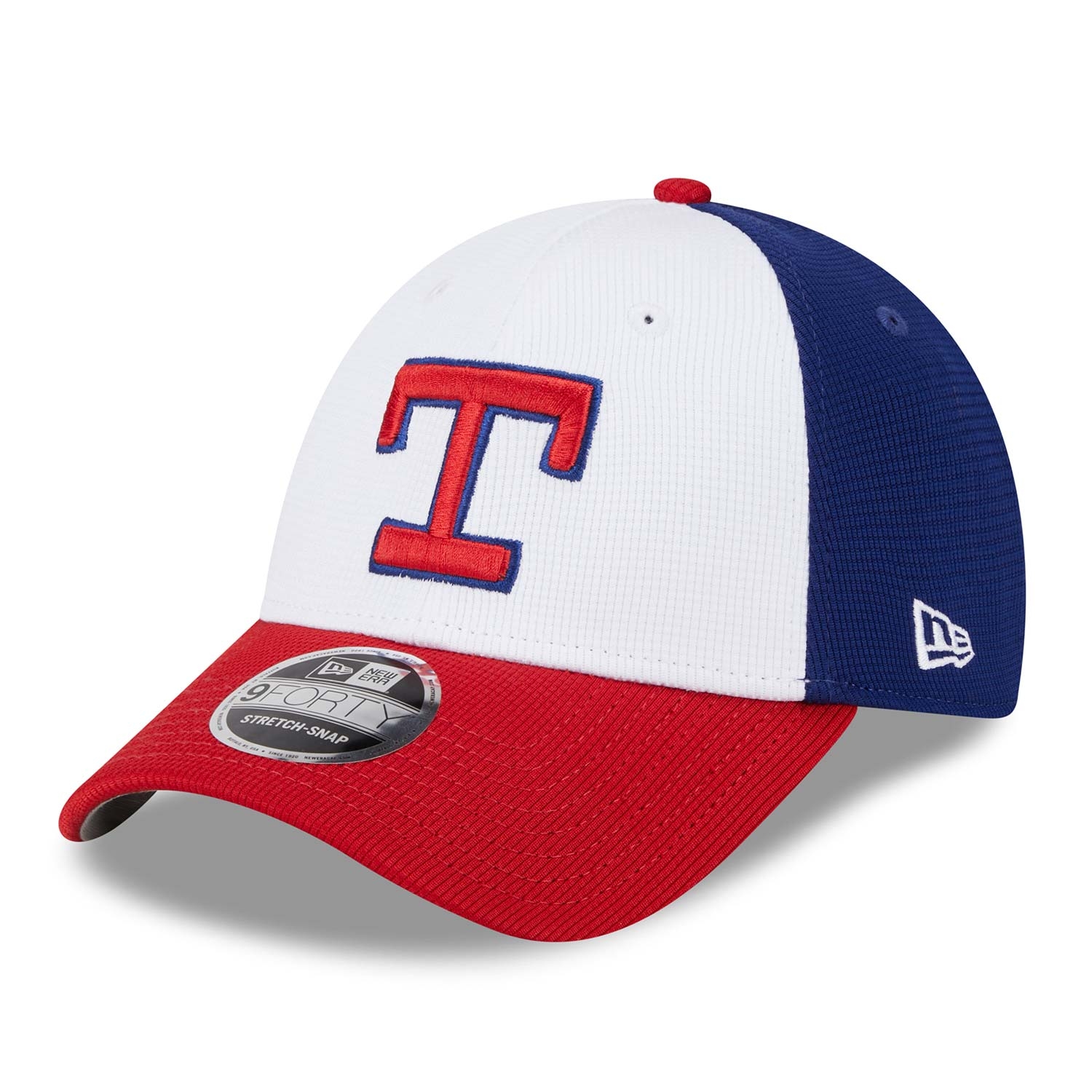 Texas Rangers 2025 MLB Batting Practice Stretch-Snap 9FORTY Adjustable Cap