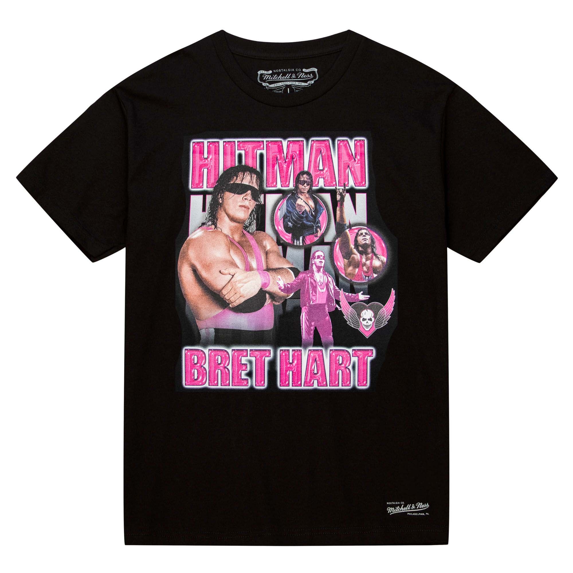 Bret Hitman Hart Forever Mitchell & Ness WWE Legend T-Shirt Black