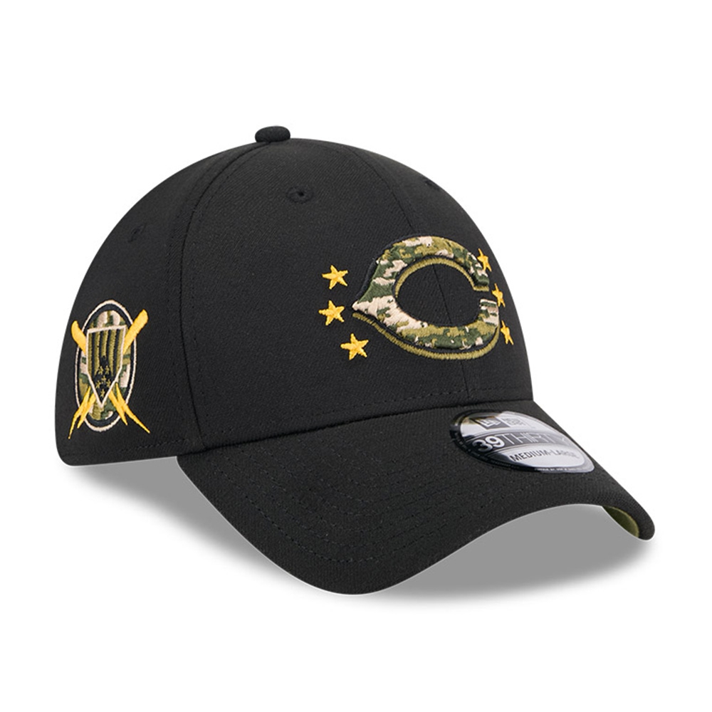 Cincinnati Reds 2024 MLB Armed Forces New Era 39THIRTY Flex Cap Schwarz