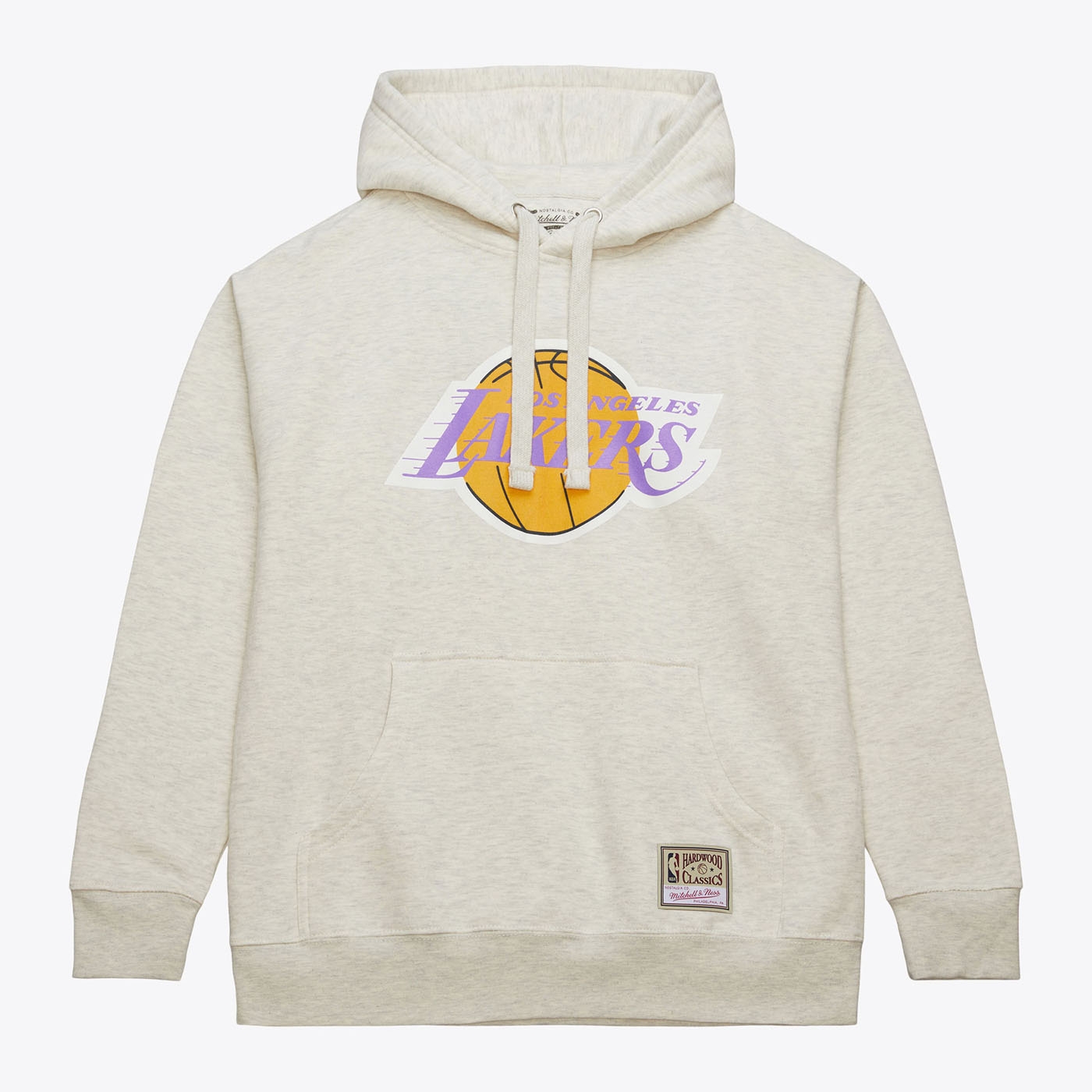 Los Angeles Lakers Slammin Mitchell & Ness NBA Hoodie Oatmeal Heather