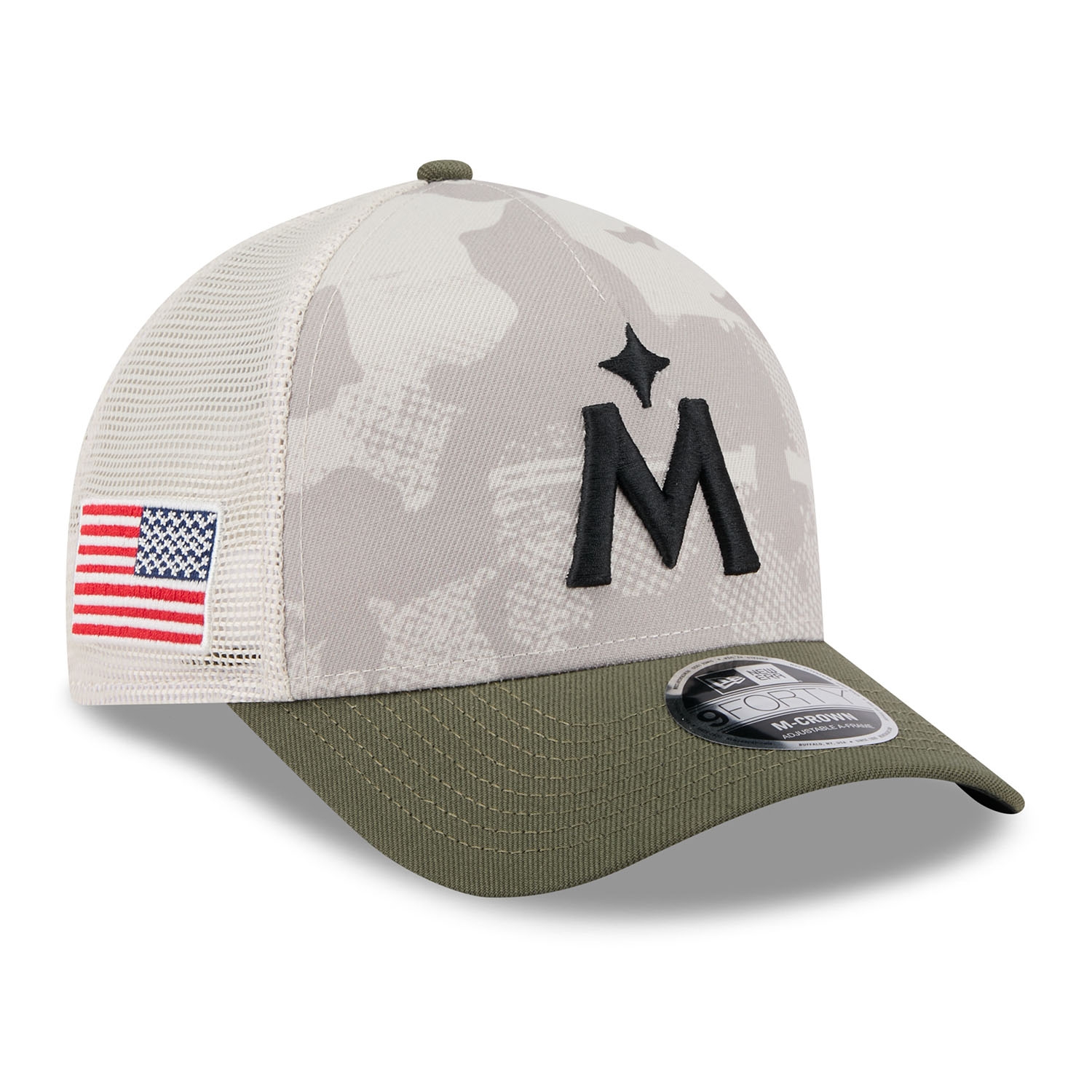 Minnesota Twins 2025 MLB Armed Forces 9FORTY M-Crown A-Frame Snapback Cap