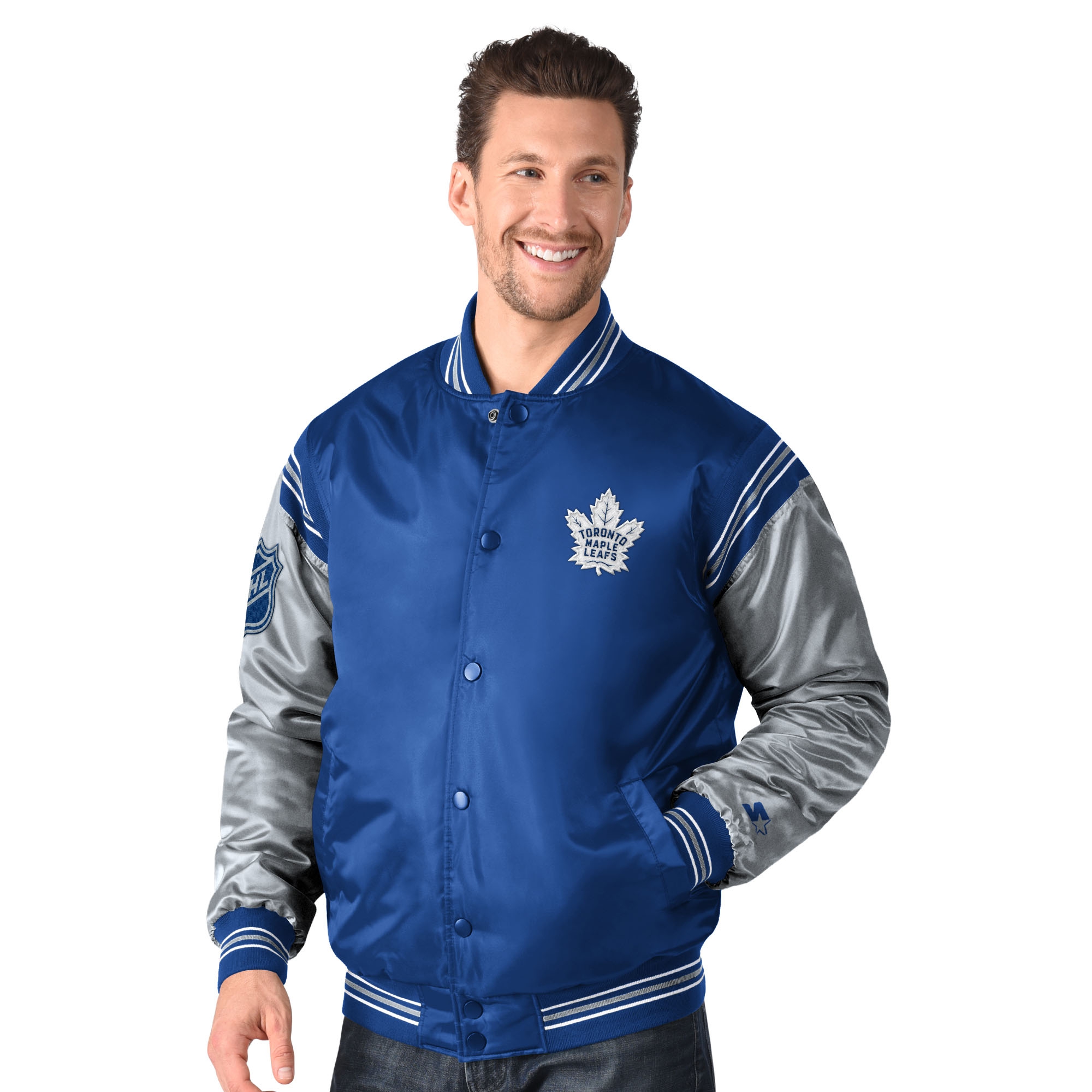 Toronto Maple Leafs Enforcer NHL Varsity Satin Jacket