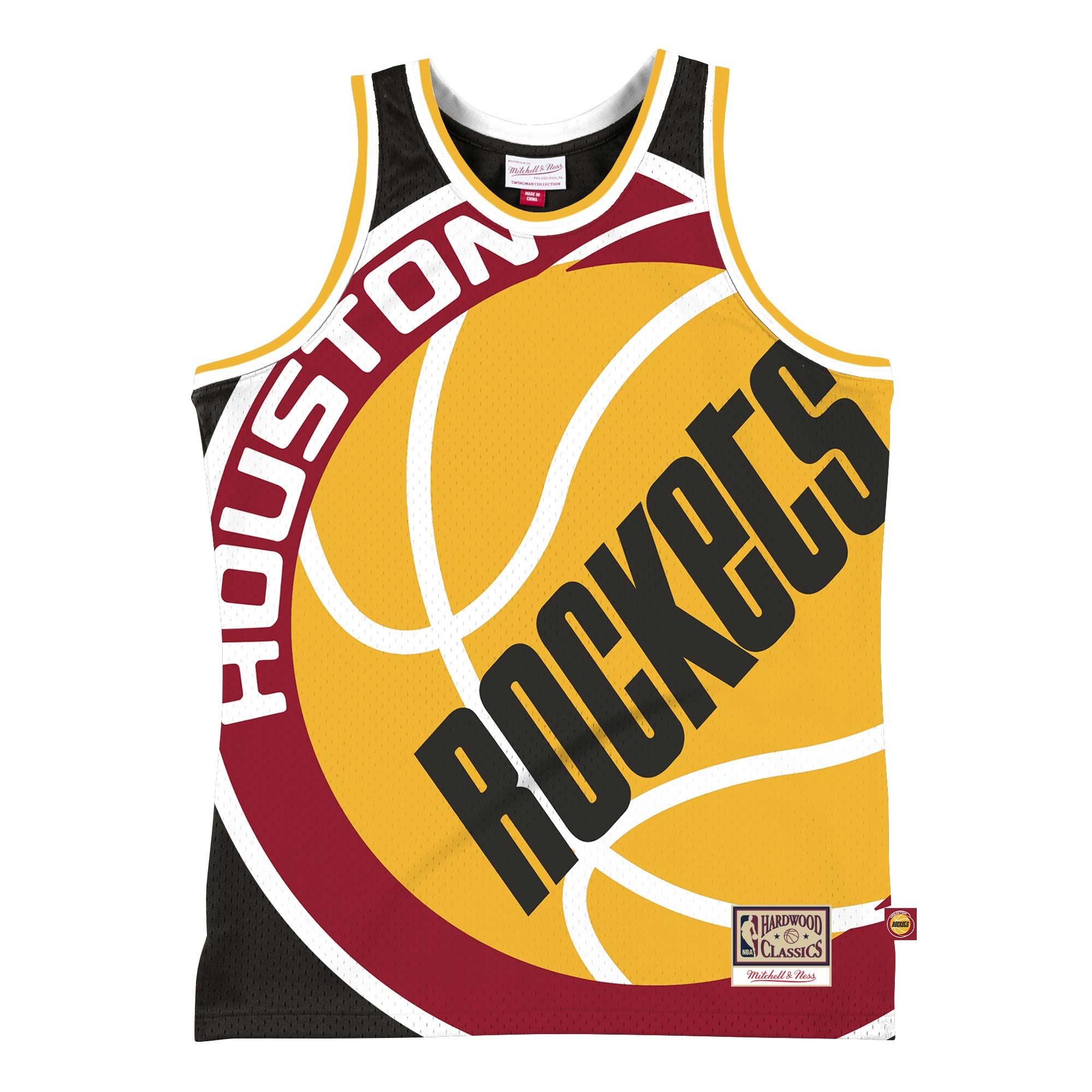 Houston Rockets Big Face 2.0 Mitchell & Ness NBA Jersey Black