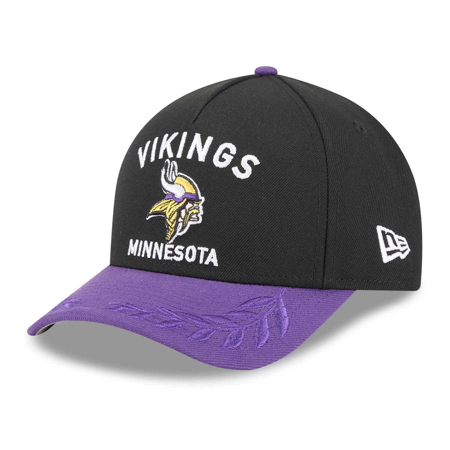 Minnesota Vikings 2025 NFL Draft 9FORTY M-Crown A-Frame Snapback Cap Schwarz