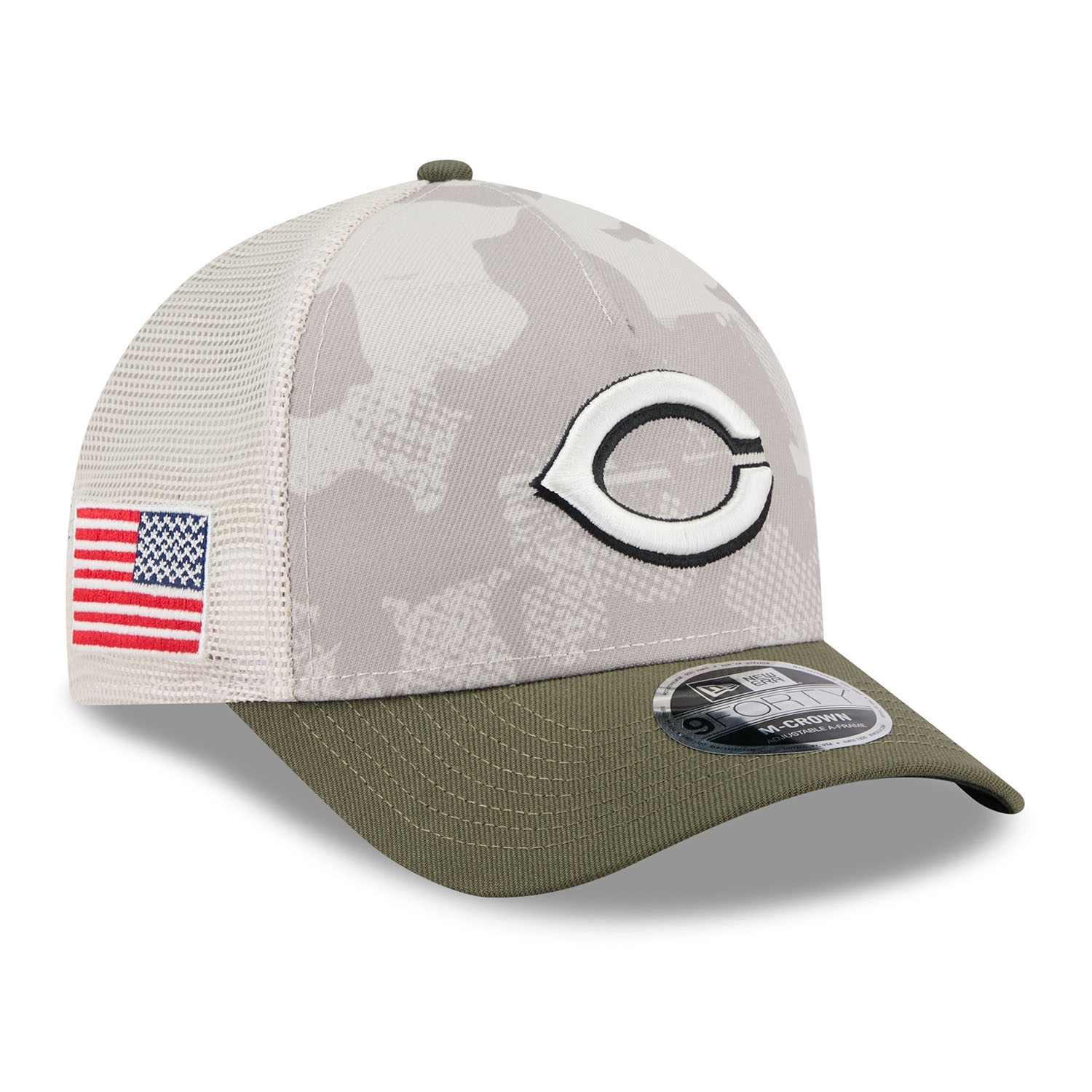 Cincinnati Reds 2025 MLB Armed Forces 9FORTY M-Crown A-Frame Snapback Cap