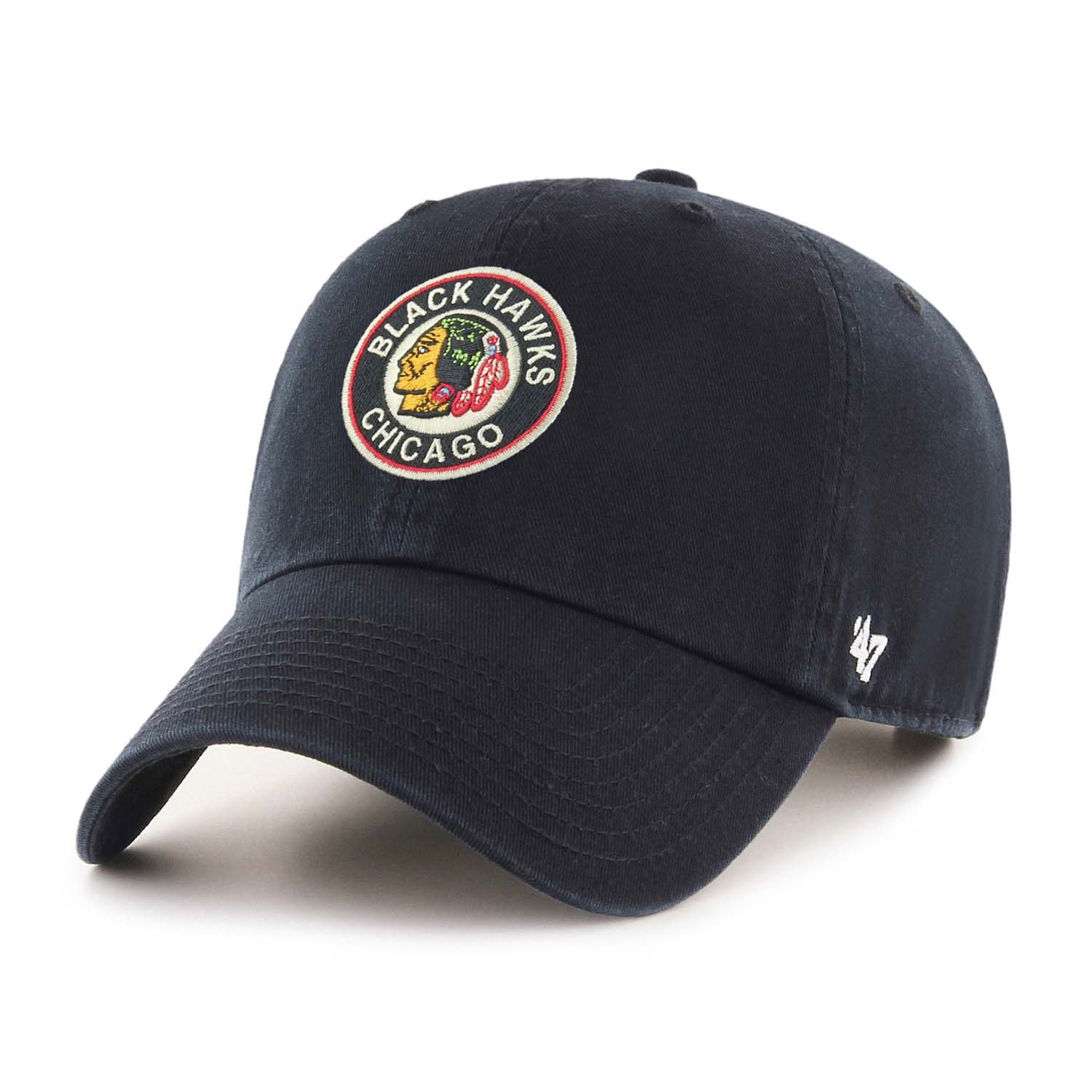 Chicago Blackhawks Vintage '47 Clean Up Adjustable NHL Cap Schwarz