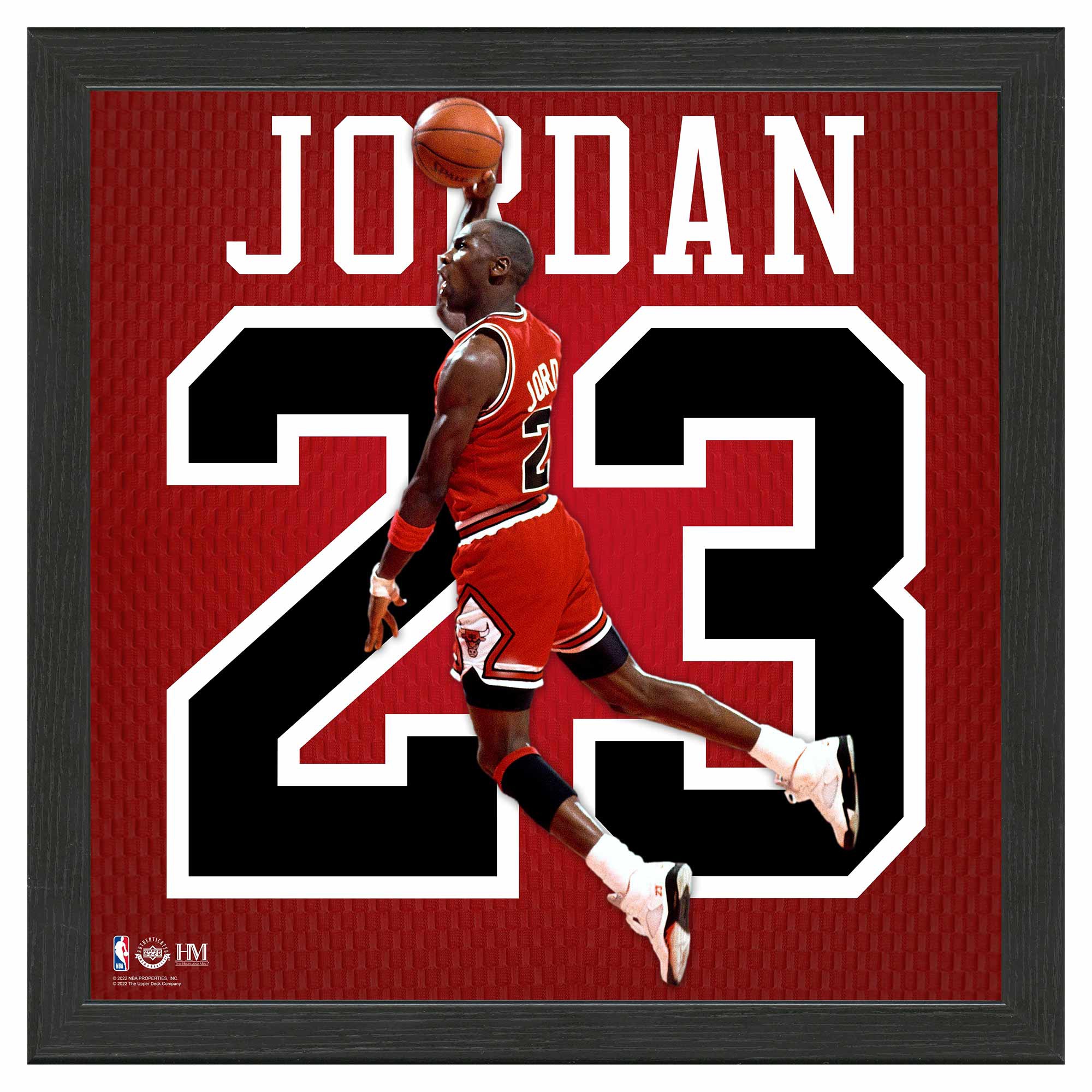 Michael Jordan #23 Chicago Bulls Impact Jersey Gerahmtes NBA Bild