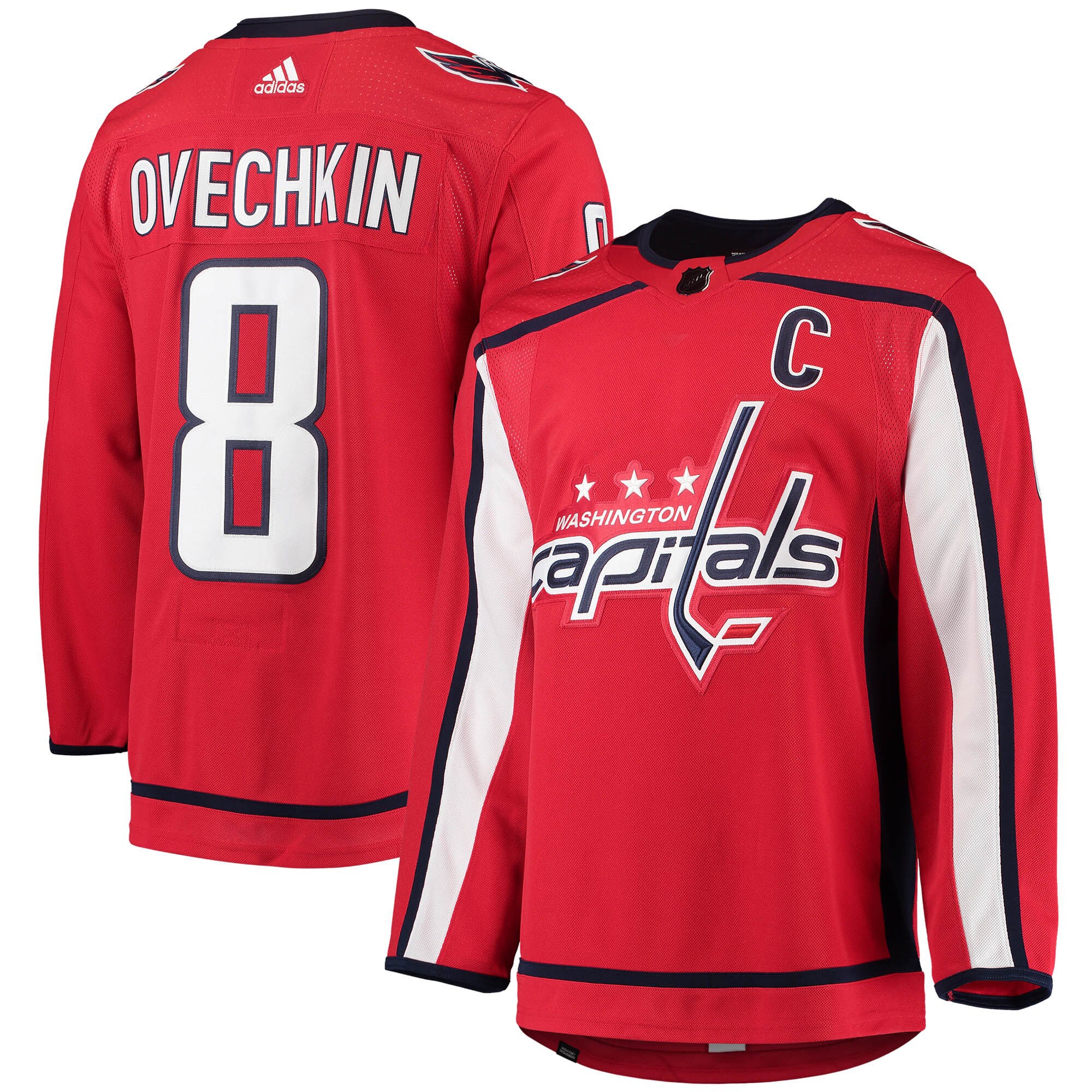 Alexander Ovechkin #8 Washington Capitals adidas Authentic Primegreen NHL Jersey Home Red