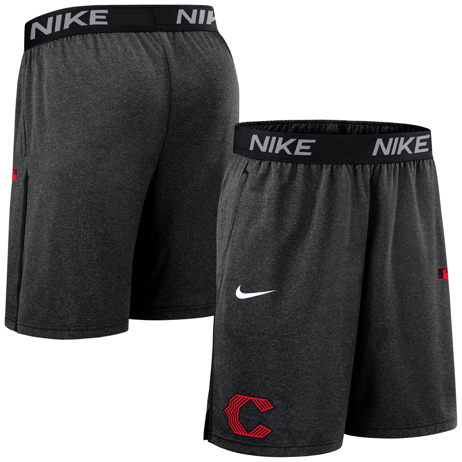 Cincinnati Reds 2025 City Connect MLB Authentic Nike Shorts Schwarz