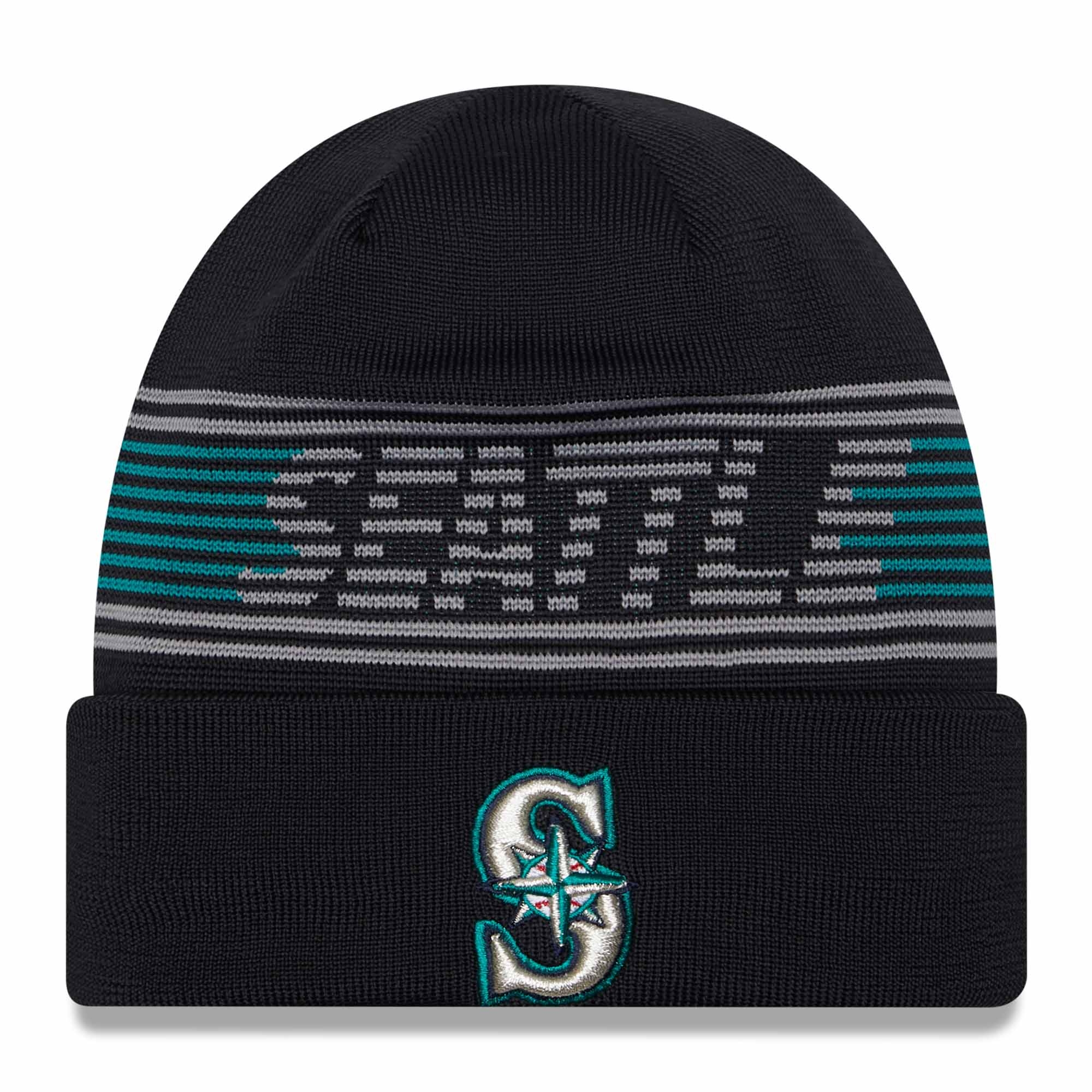 Seattle Mariners Authentic 2024 MLB Clubhouse New Era Beanie Wintermütze