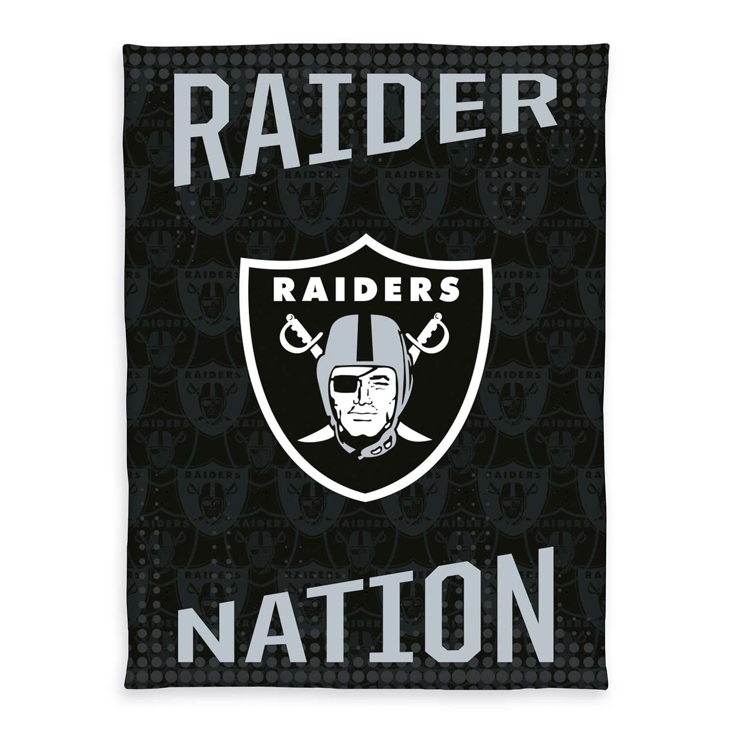 Las Vegas Raiders - Raider Nation Wellsoft Flauschdecke Schwarz