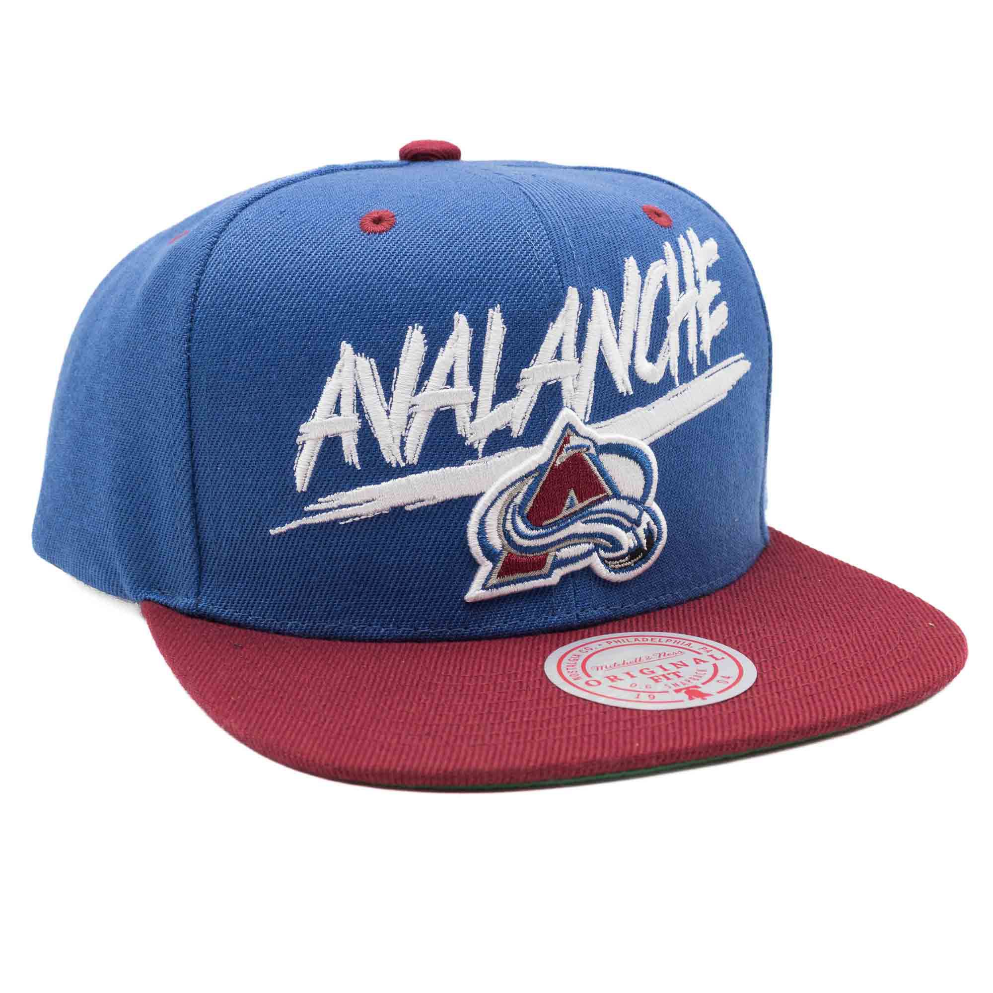 Colorado Avalanche Transcript Mitchell & Ness Snapback NHL Cap