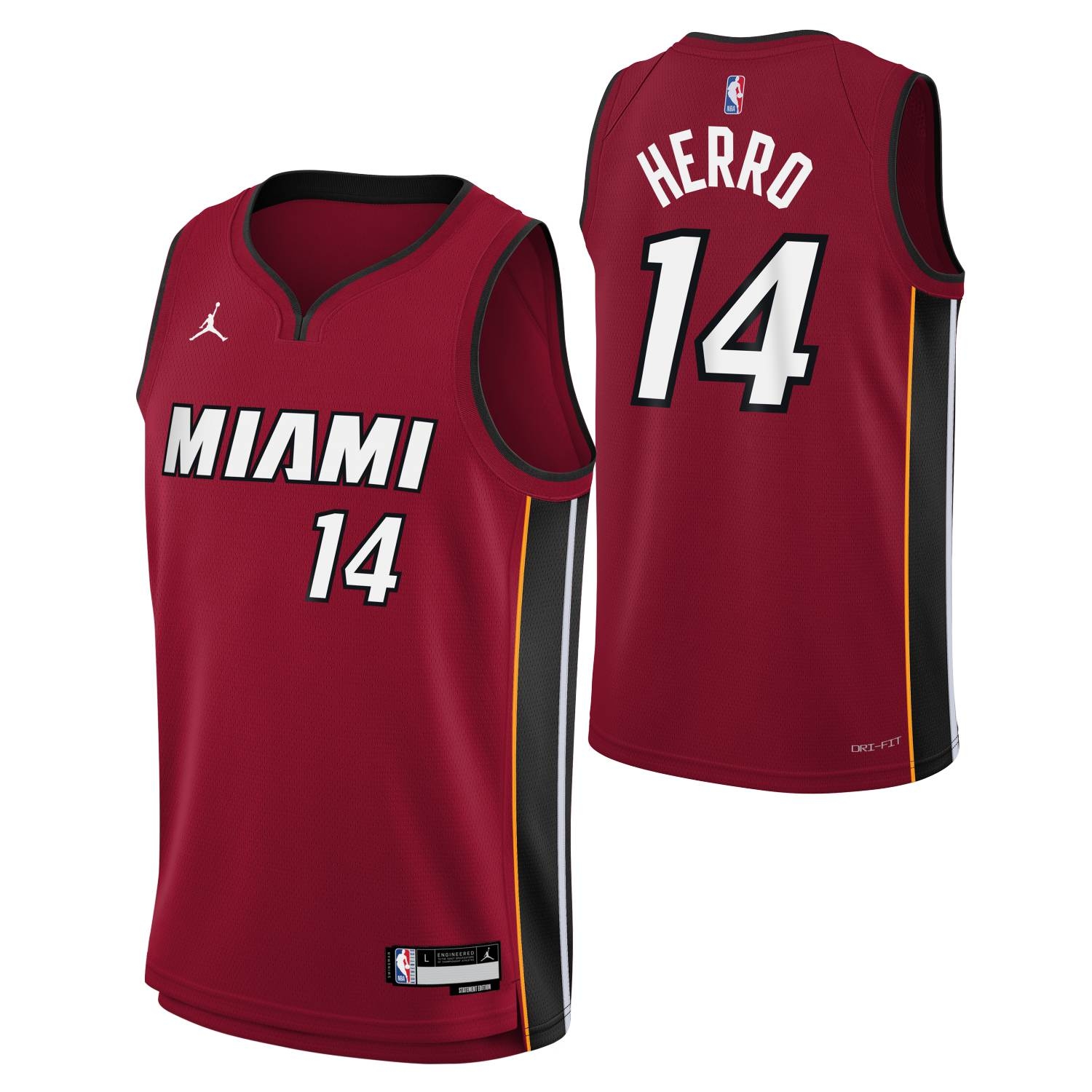 Tyler Herro #14 Miami Heat Jordan Swingman NBA Trikot Rot (YOUTH)