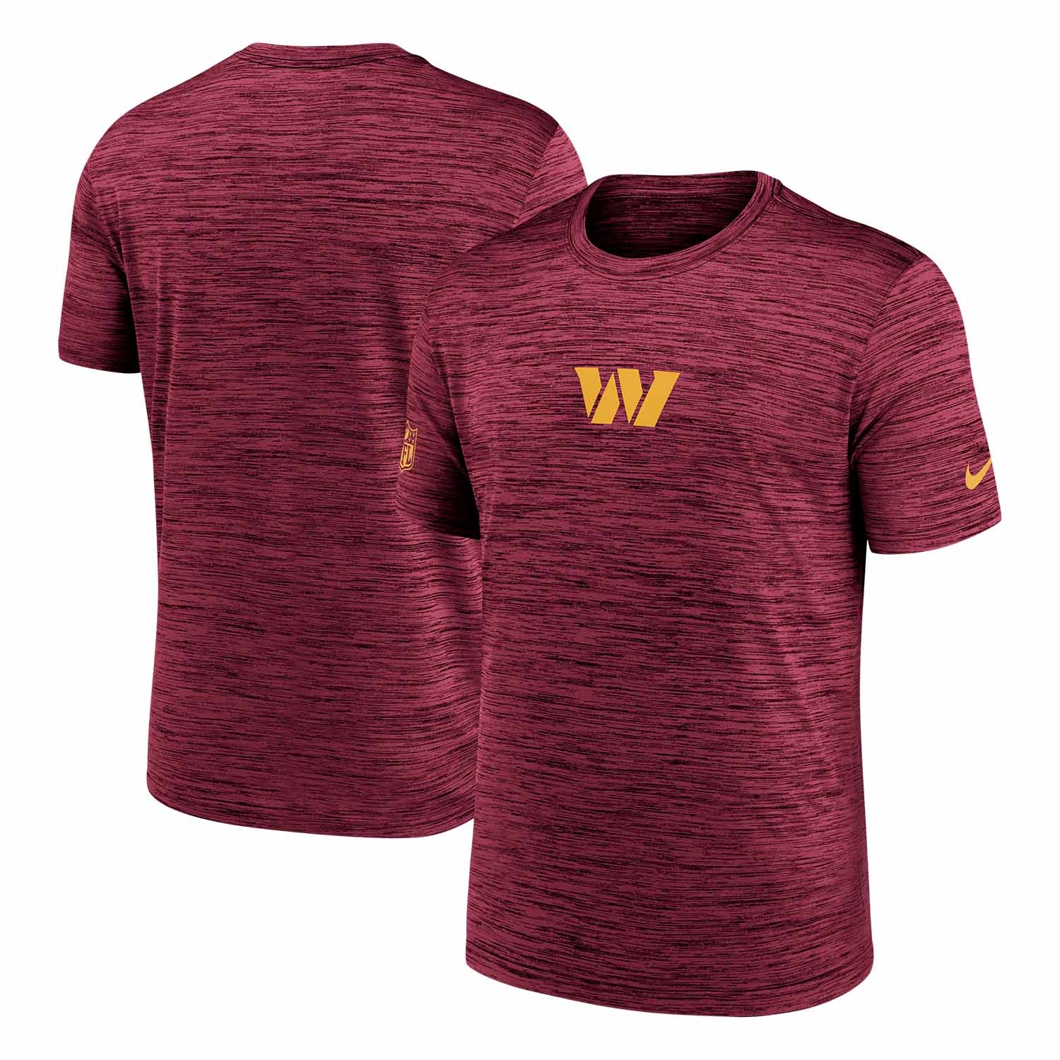 Washington Commanders 2025 NFL Sideline Nike Velocity Performance T-Shirt Rot