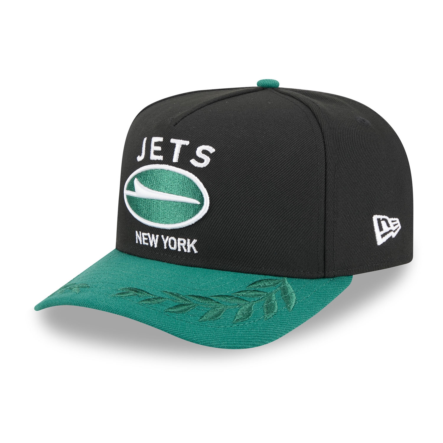 New York Jets 2025 NFL Draft New Era 9FIFTY A-Frame Snapback Cap Schwarz