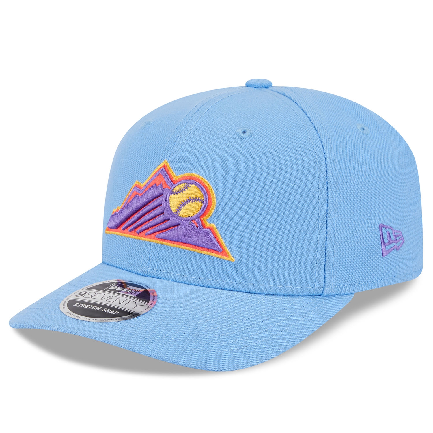 Colorado Rockies MLB City Connect Stretch-Snap 9SEVENTY Cap Blau