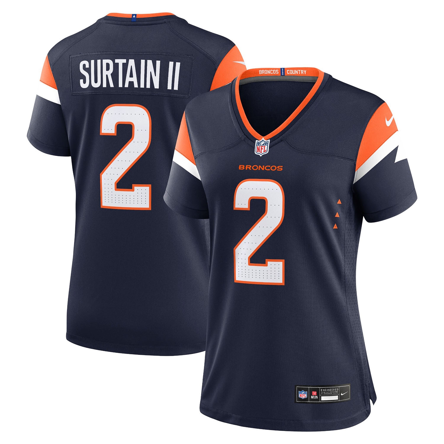 Patrick Surtain II #2 Denver Broncos Nike Game NFL Trikot Navy (DAMEN)