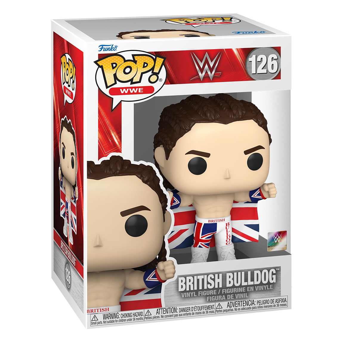 Funko POP! #126 British Bulldog Vinyl WWE Legends Figur