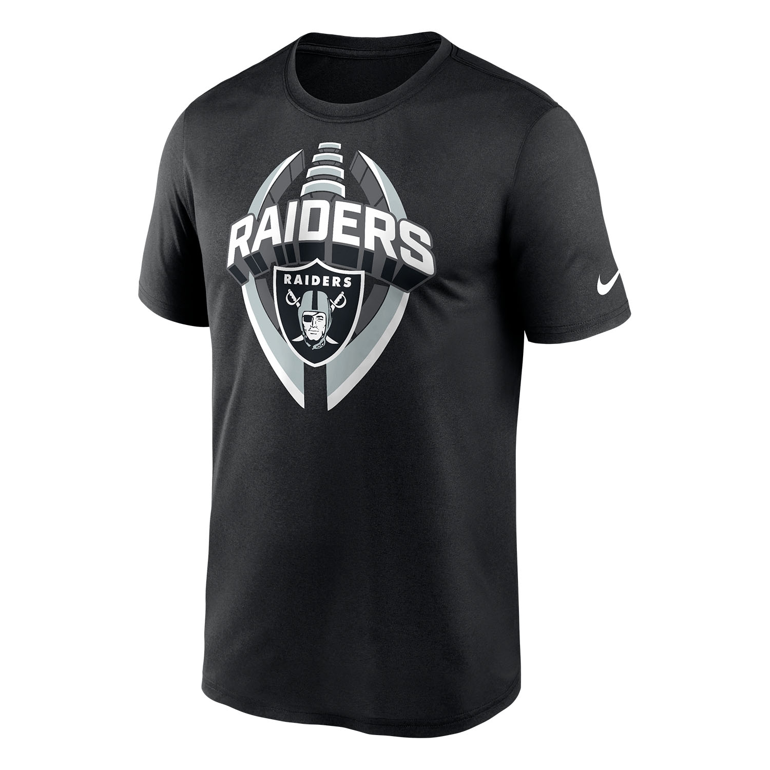 Las Vegas Raiders 2025 Icon Nike Legend NFL T-Shirt Schwarz