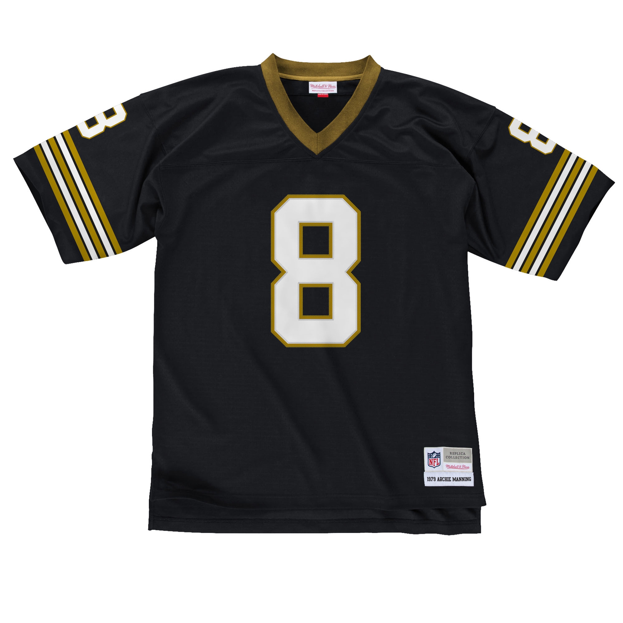 Archie Manning #8 New Orleans Saints Mitchell & Ness Throwback NFL Jersey Black