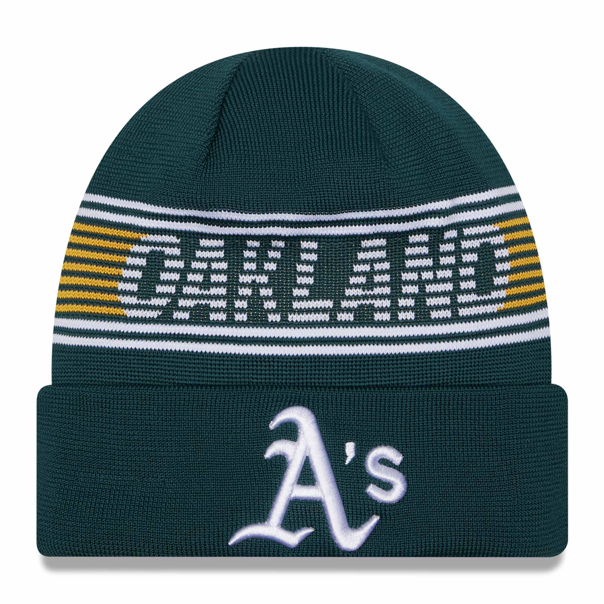 Oakland Athletics Authentic 2024 MLB Clubhouse New Era Beanie Knit