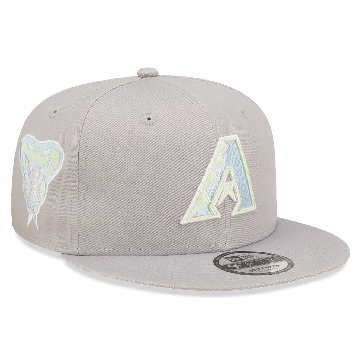 Arizona Diamondbacks Pastel Patch New Era 9FIFTY Snapback MLB Cap Gray