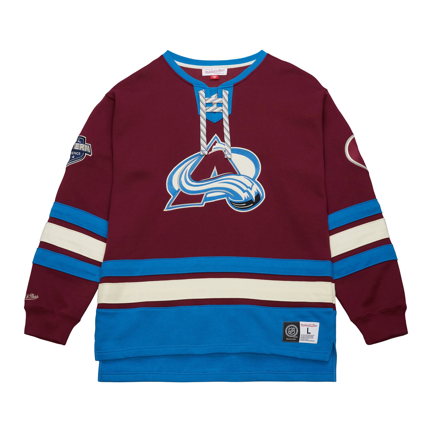 Colorado Avalanche Mitchell & Ness Heritage NHL Lace-Up Jersey Crew