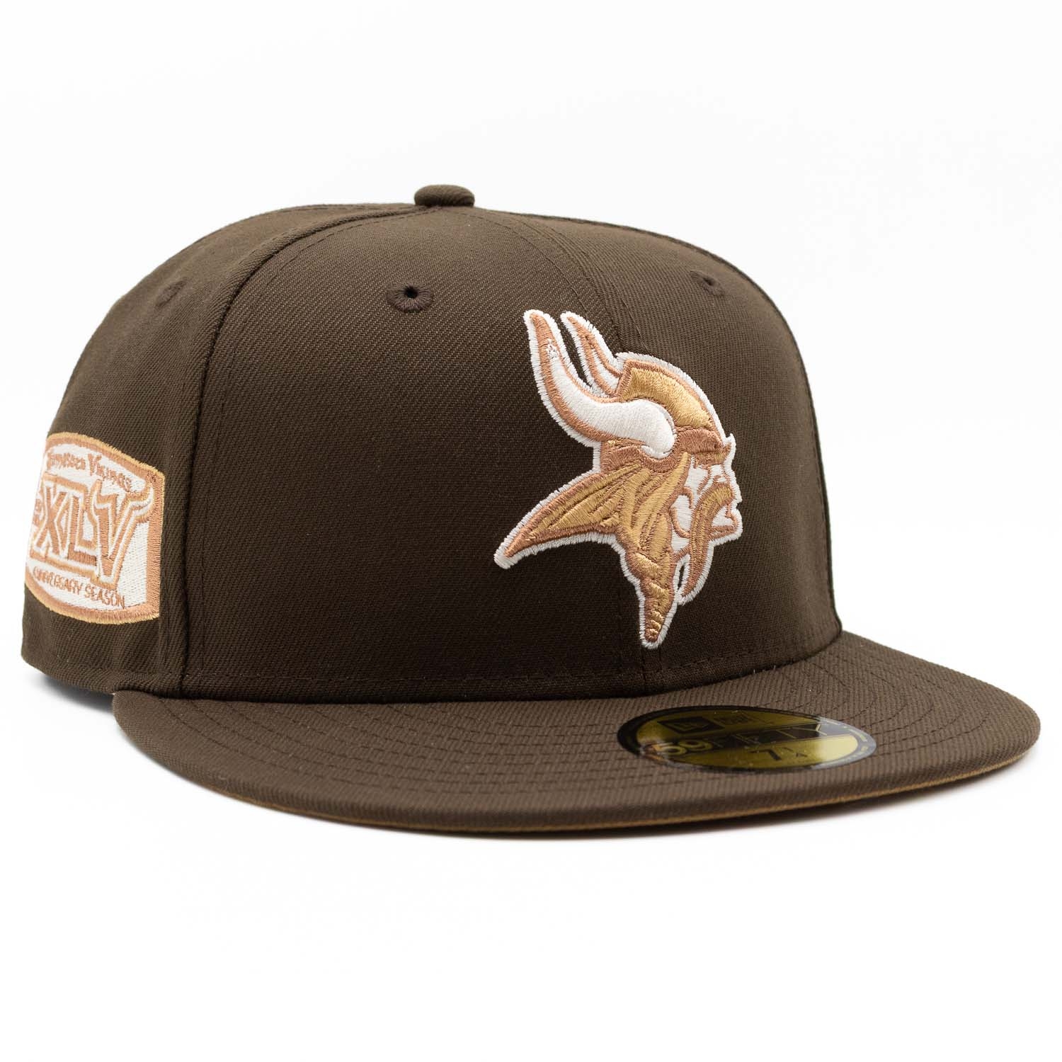 Minnesota Vikings Walnut XLV Anniversary New Era 59FIFTY Fitted NFL Cap