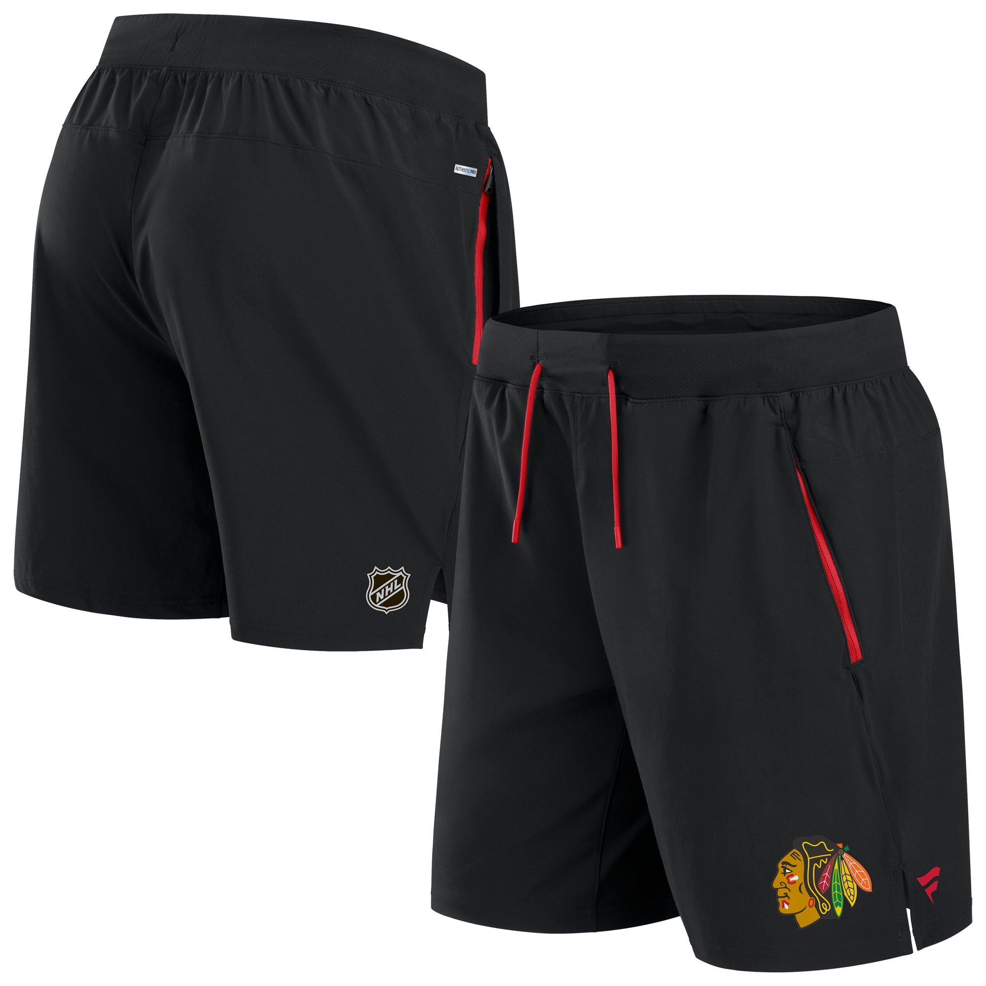 Chicago Blackhawks 2024/25 Authentic Pro Locker Room NHL Shorts Schwarz