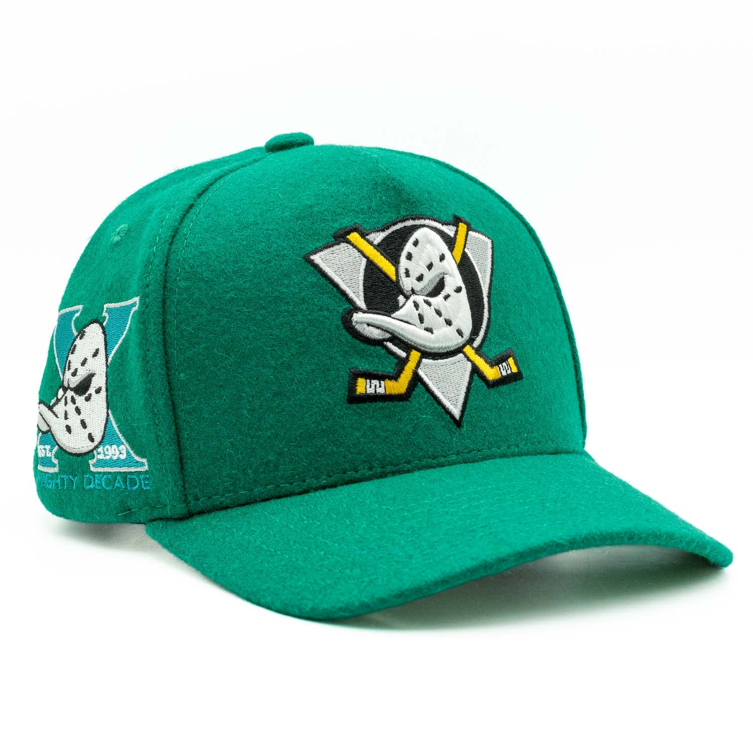 Anaheim Ducks Wool Mitchell & Ness Pro Pinch Strapback NHL Cap Grün