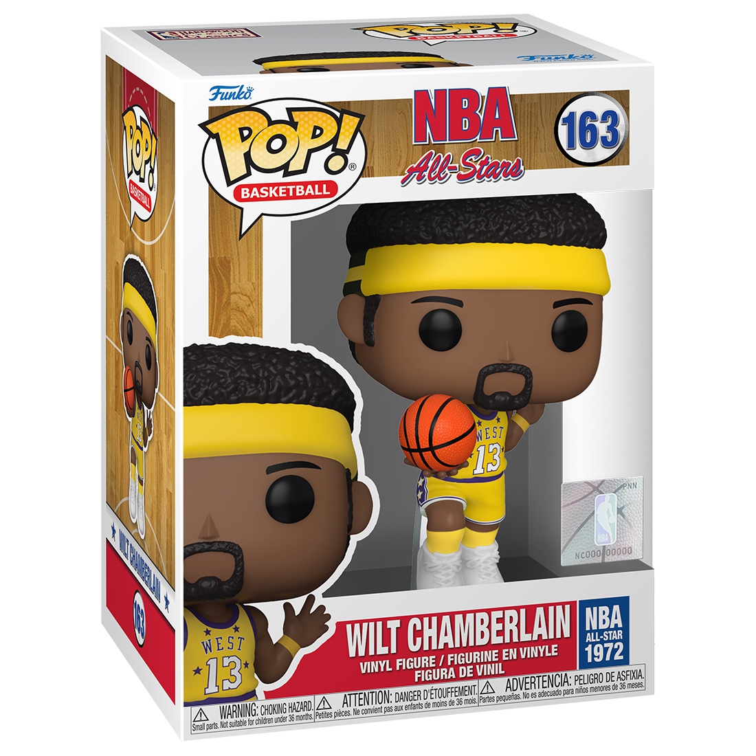 Funko POP! #163 Wilt Chamberlain Los Angeles Lakers 1972 NBA All-Star NBA Figur