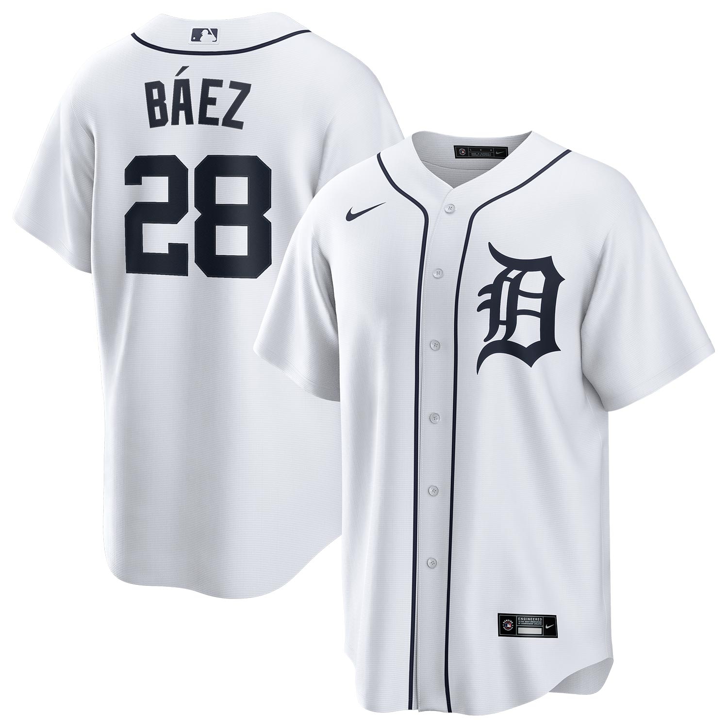 Javier Báez #28 Detroit Tigers Nike MLB Trikot Weiß