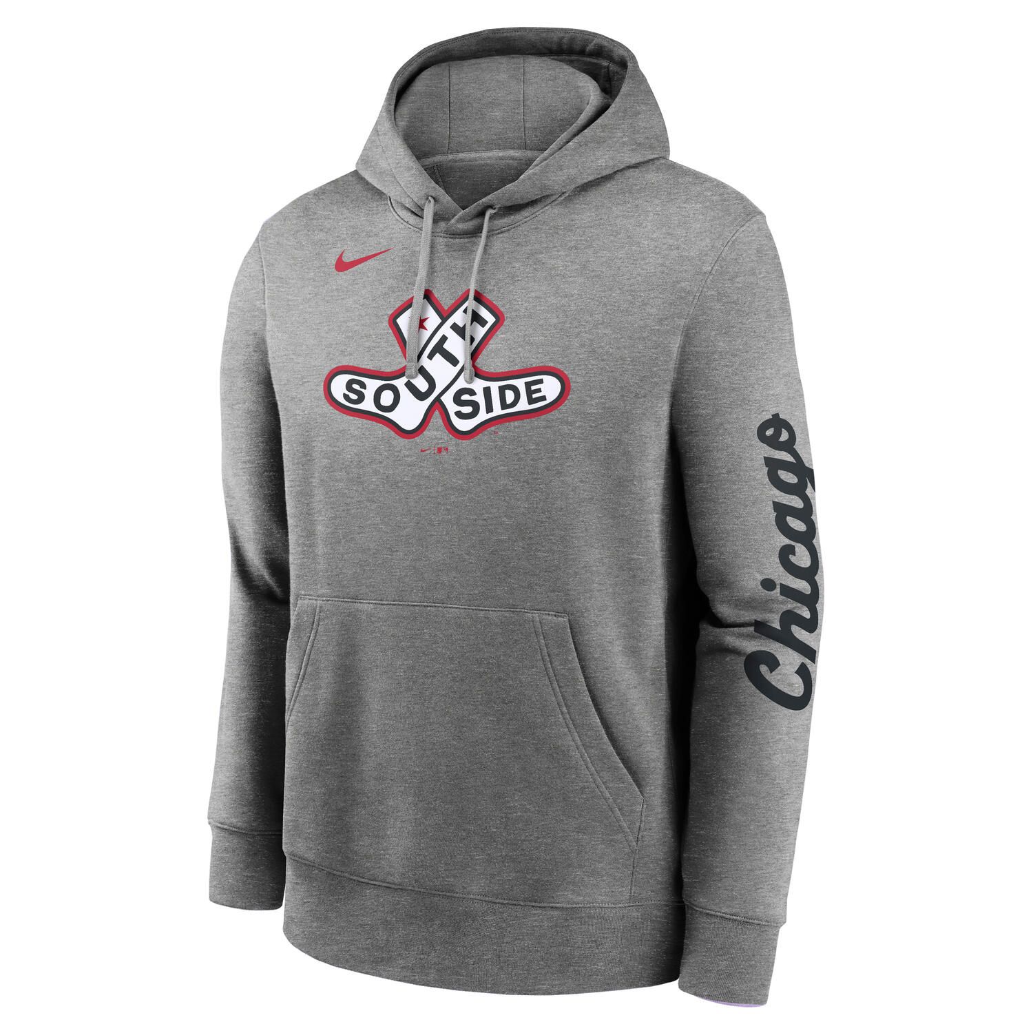 Chicago White Sox City Connect Nike French Terry Club Hoodie Grau