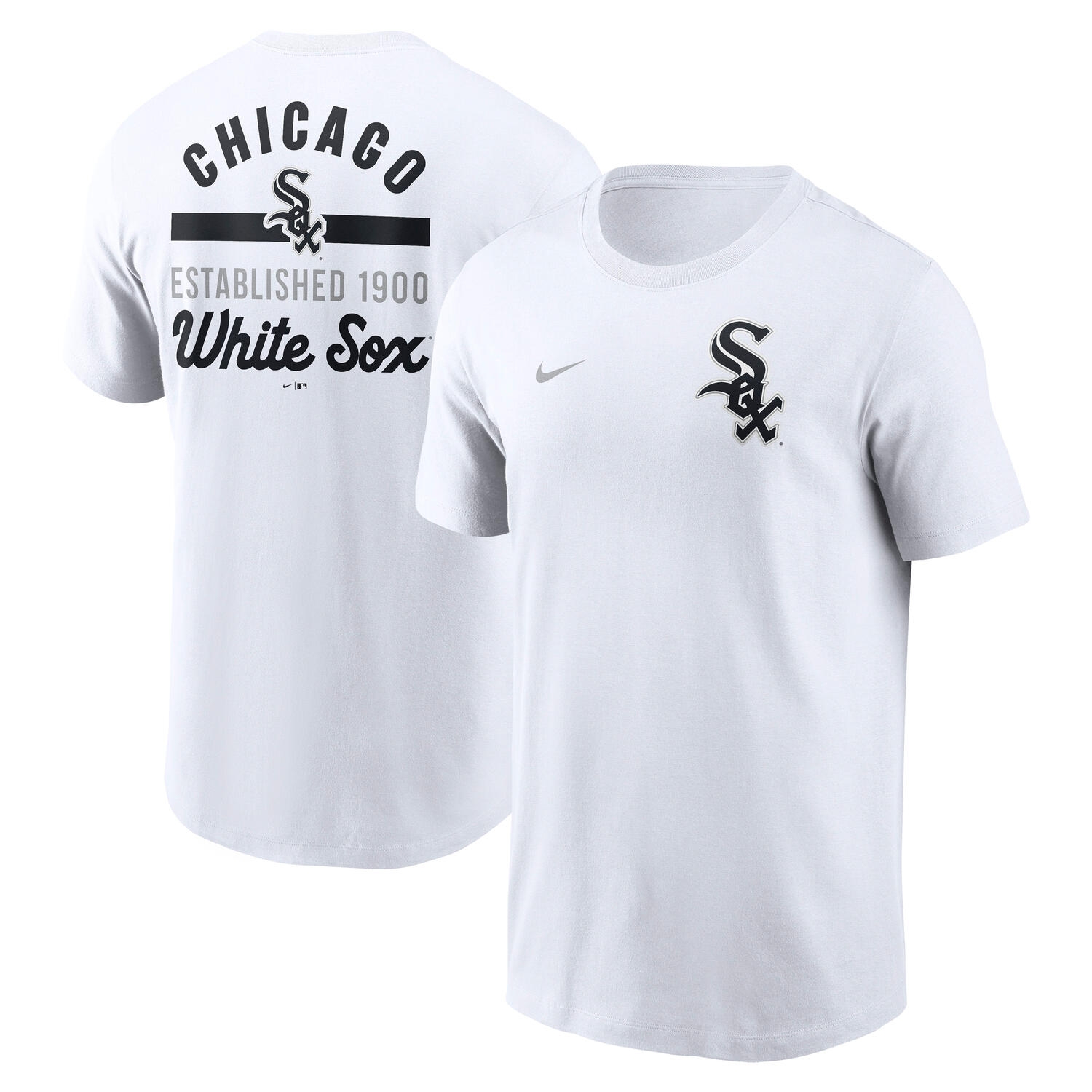 Chicago White Sox 2-Hit Nike Cotton T-Shirt White