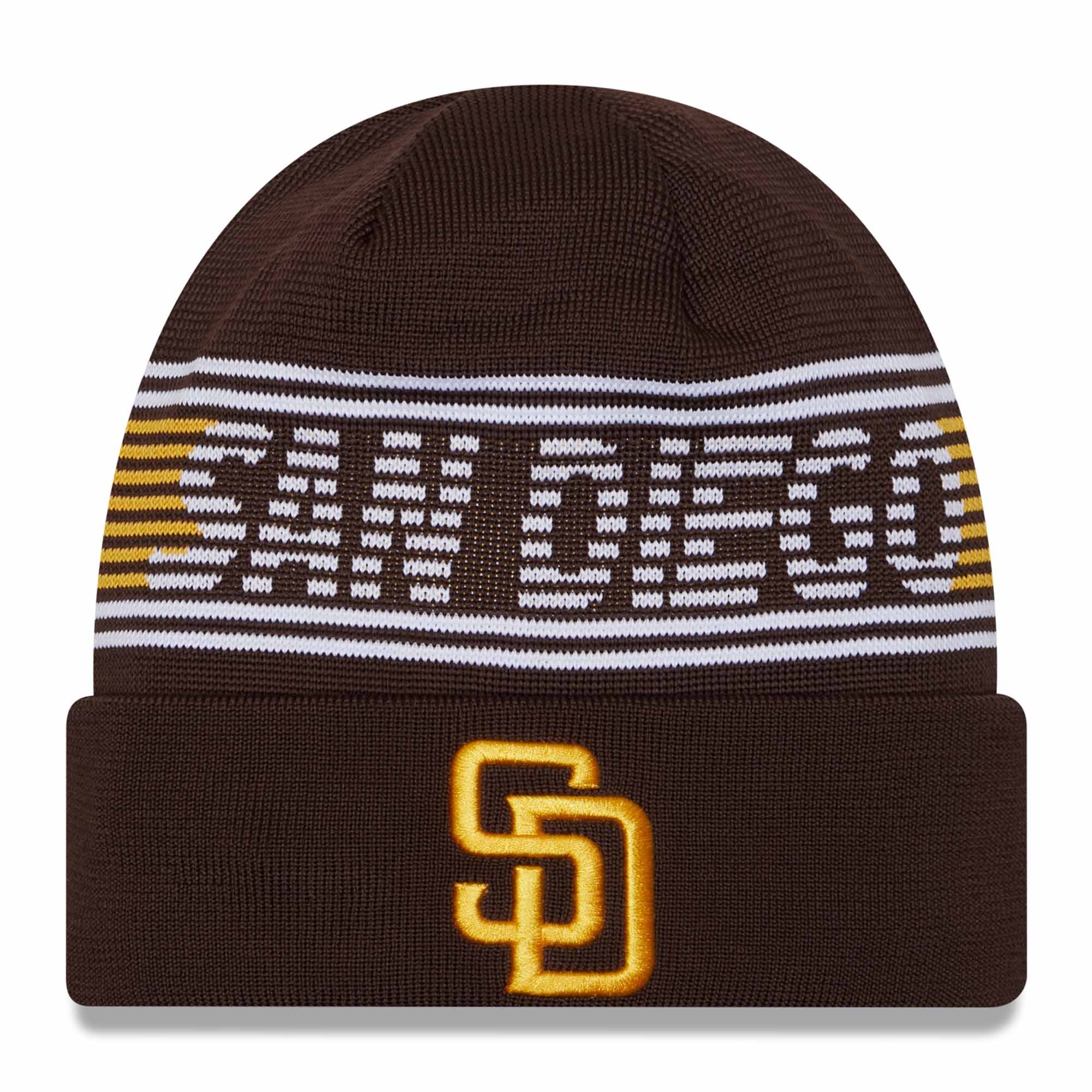 San Diego Padres Authentic 2024 MLB Clubhouse New Era Beanie Knit