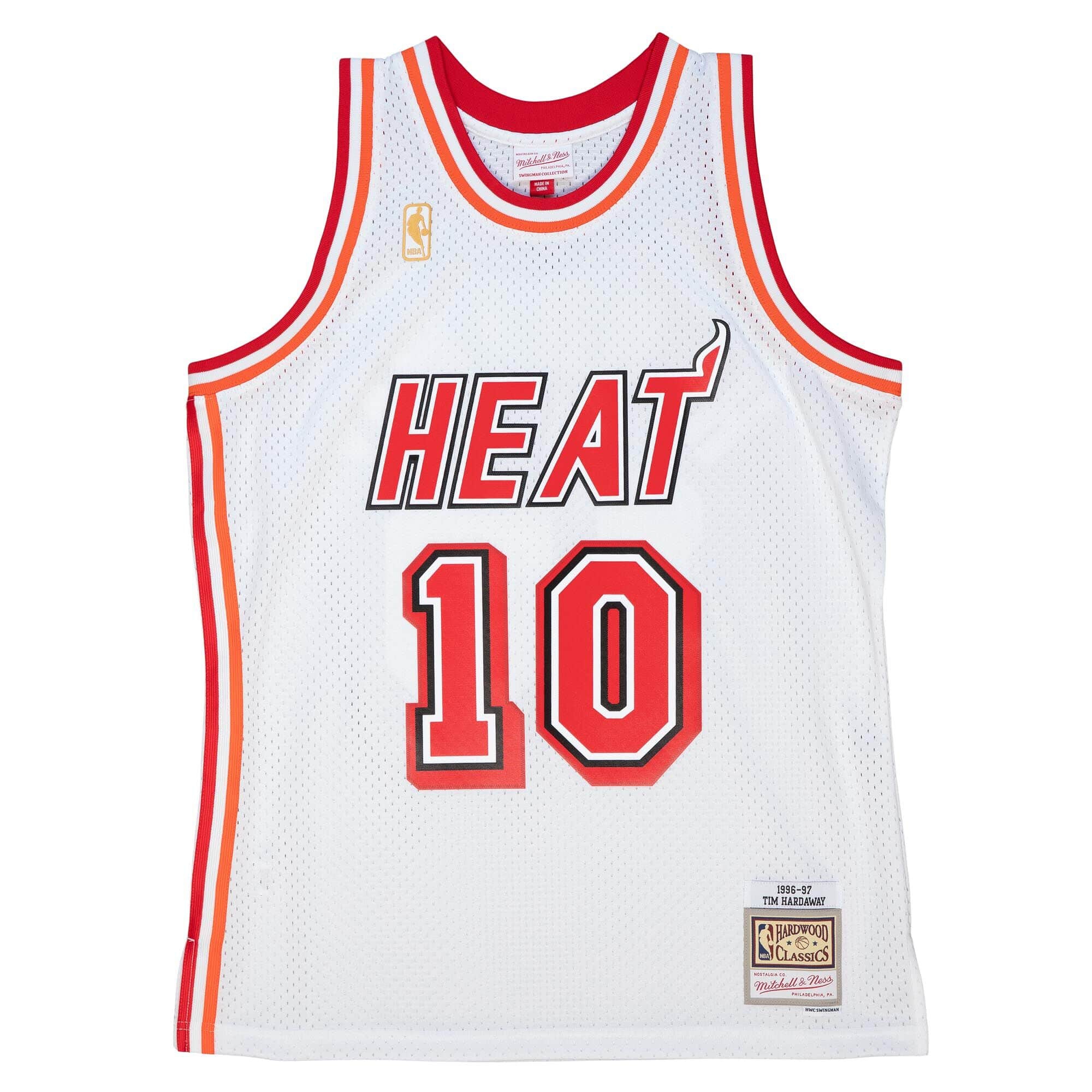 Tim Hardaway #10 Miami Heat 1996-97 Mitchell & Ness Swingman NBA Trikot Weiß