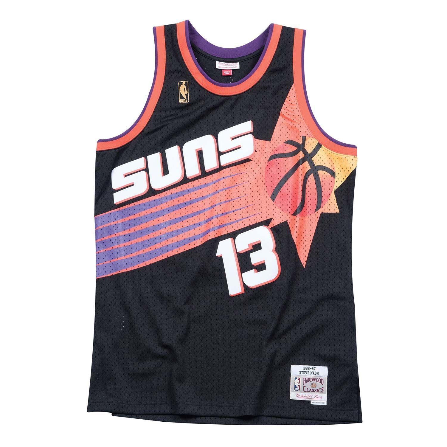 Steve Nash #13 Phoenix Suns 1996-97 Swingman NBA Trikot Schwarz