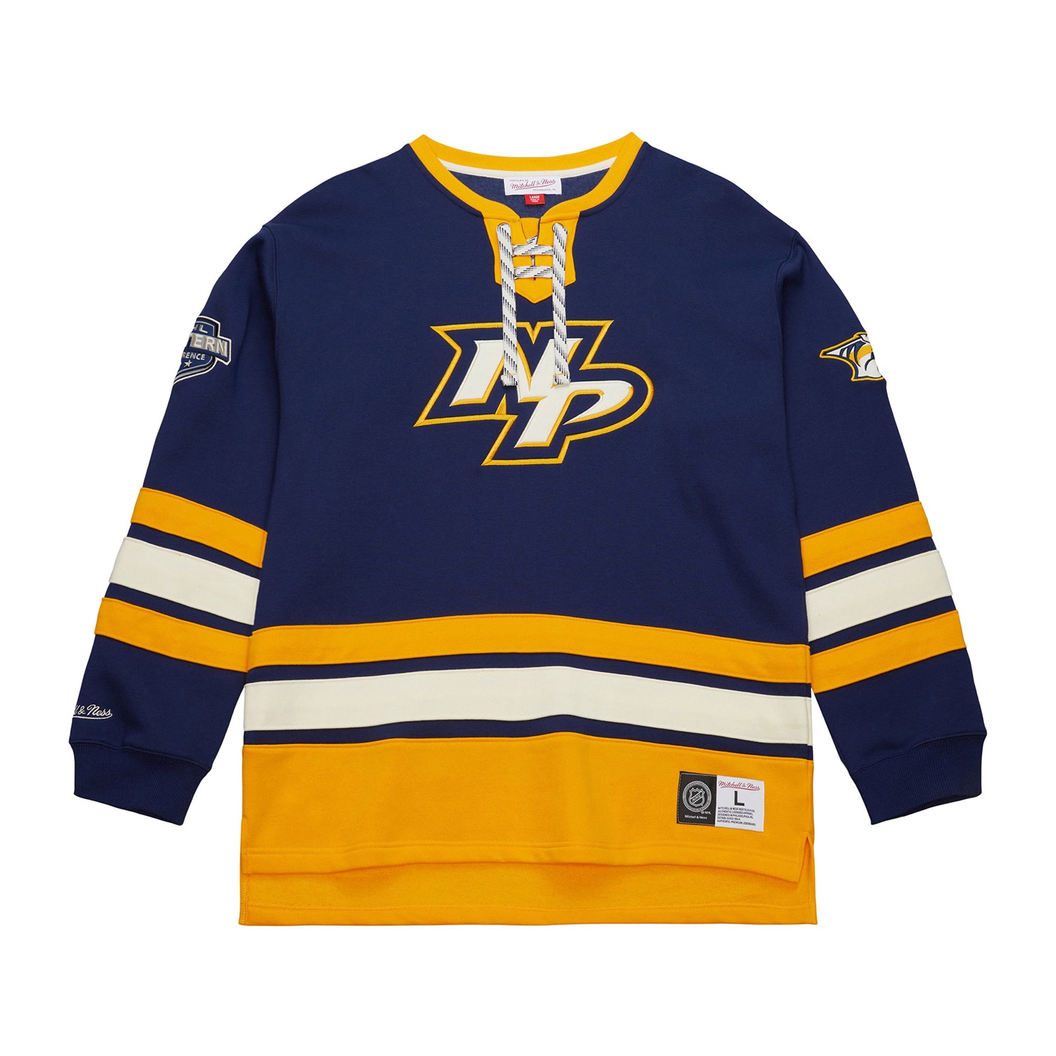 Nashville Predators Mitchell & Ness Heritage NHL Lace-Up Jersey Crew