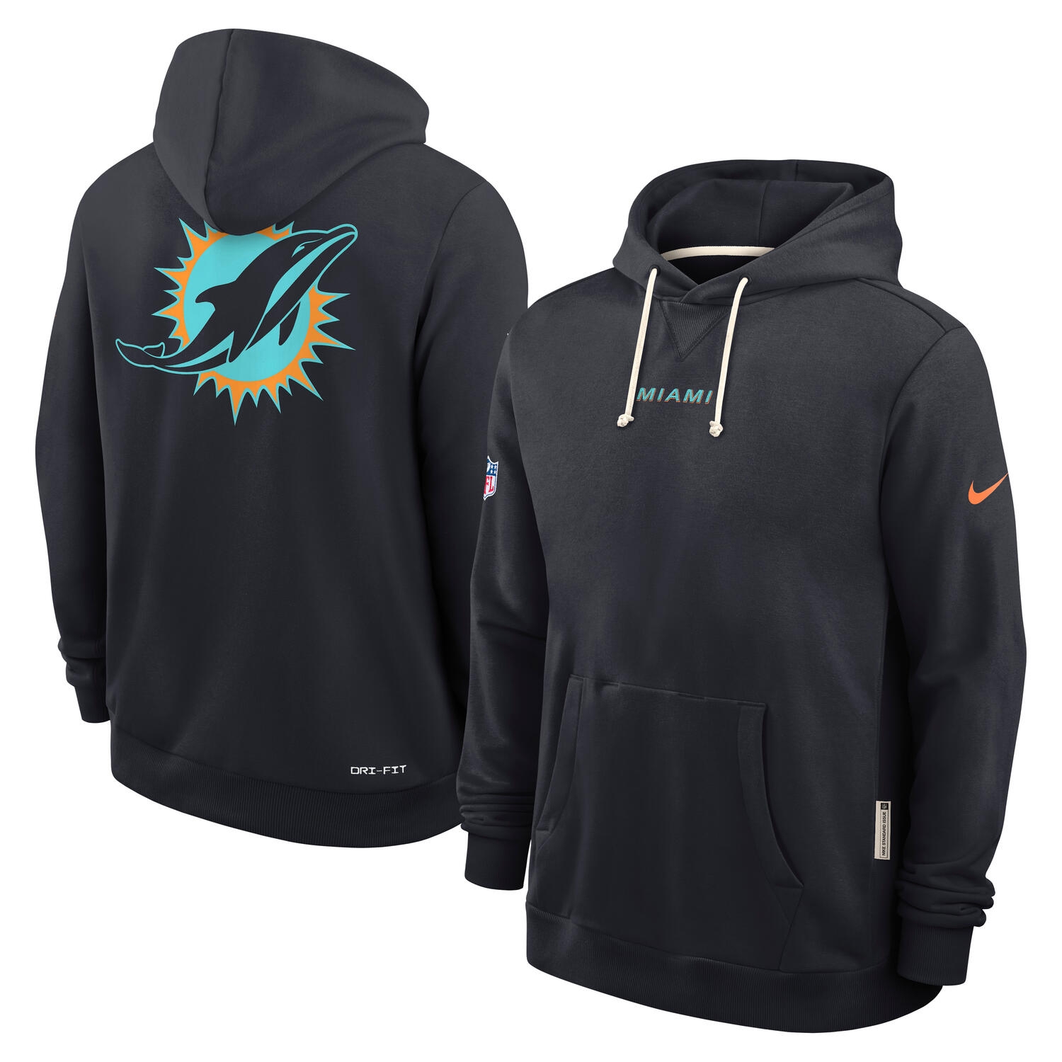 Miami Dolphins 2025 Rivalries Sideline Standard Issue Hoodie Schwarz