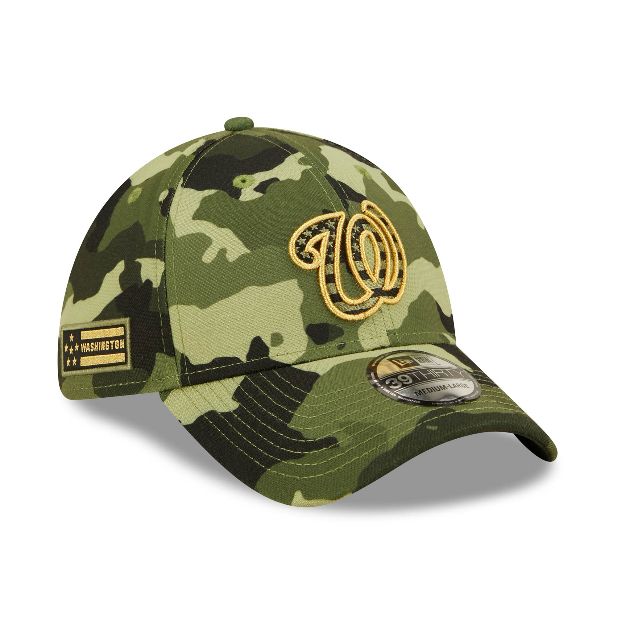 Washington Nationals 2022 MLB Armed Forces New Era 39THIRTY Flex Cap