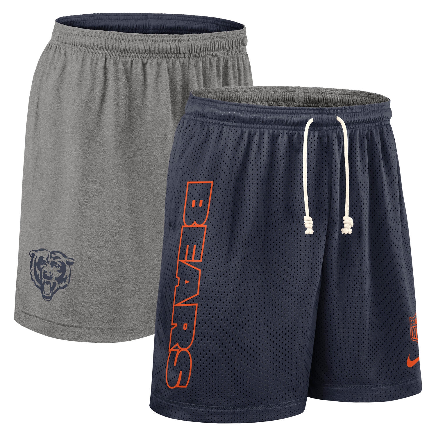 Chicago Bears 2025 NFL Sideline Reversible Mesh Nike Dri-FIT Shorts Navy