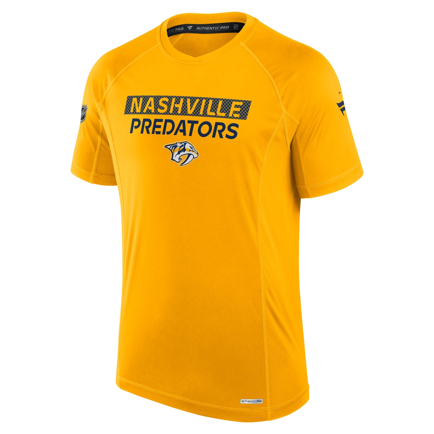 Nashville Predators 2024/25 Authentic Pro Rink Tech NHL T-Shirt Yellow